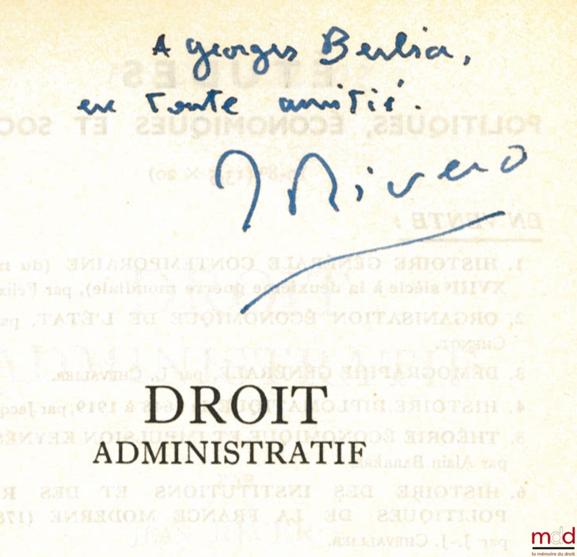 RIVERO (Jean) – DROIT ADMINISTRATIF, 4e éd., coll. Précis Dalloz