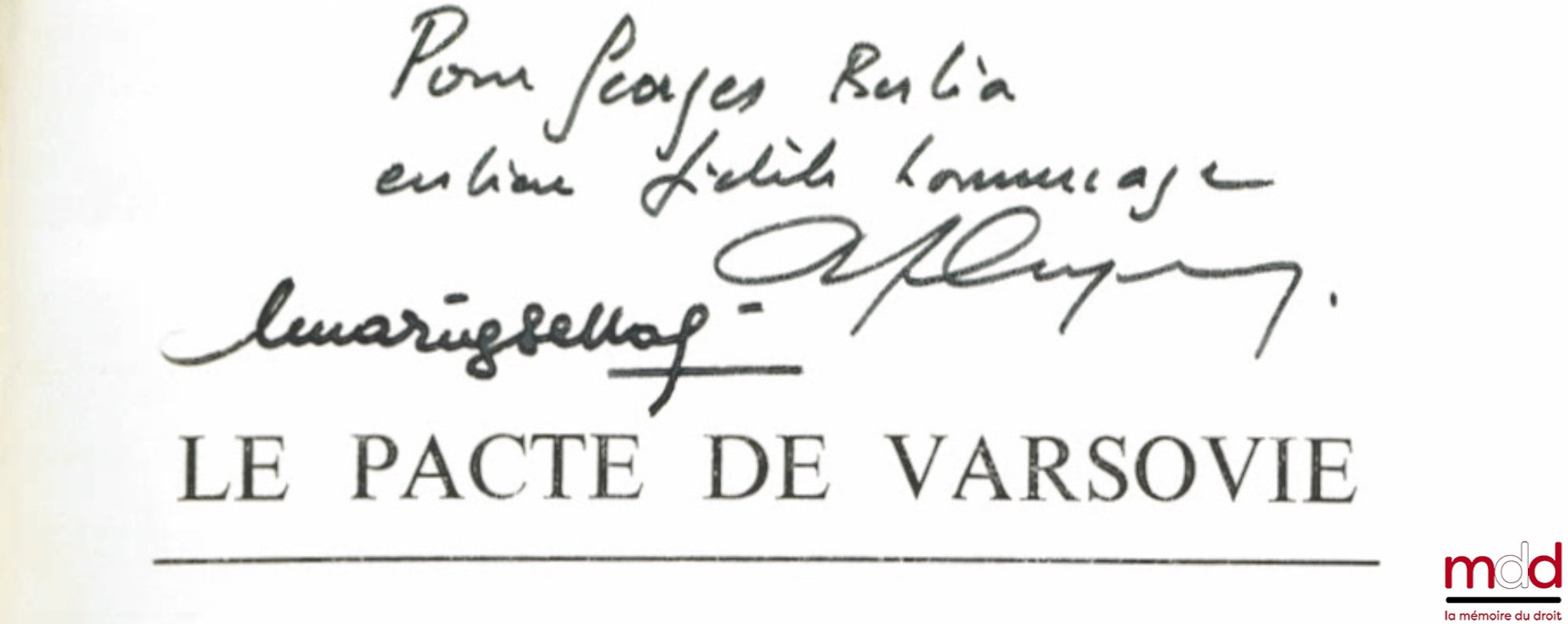 DUPUY (René-Jean) et BETTATI (Mario) – LE PACTE DE VARSOVIE, Dossiers U2