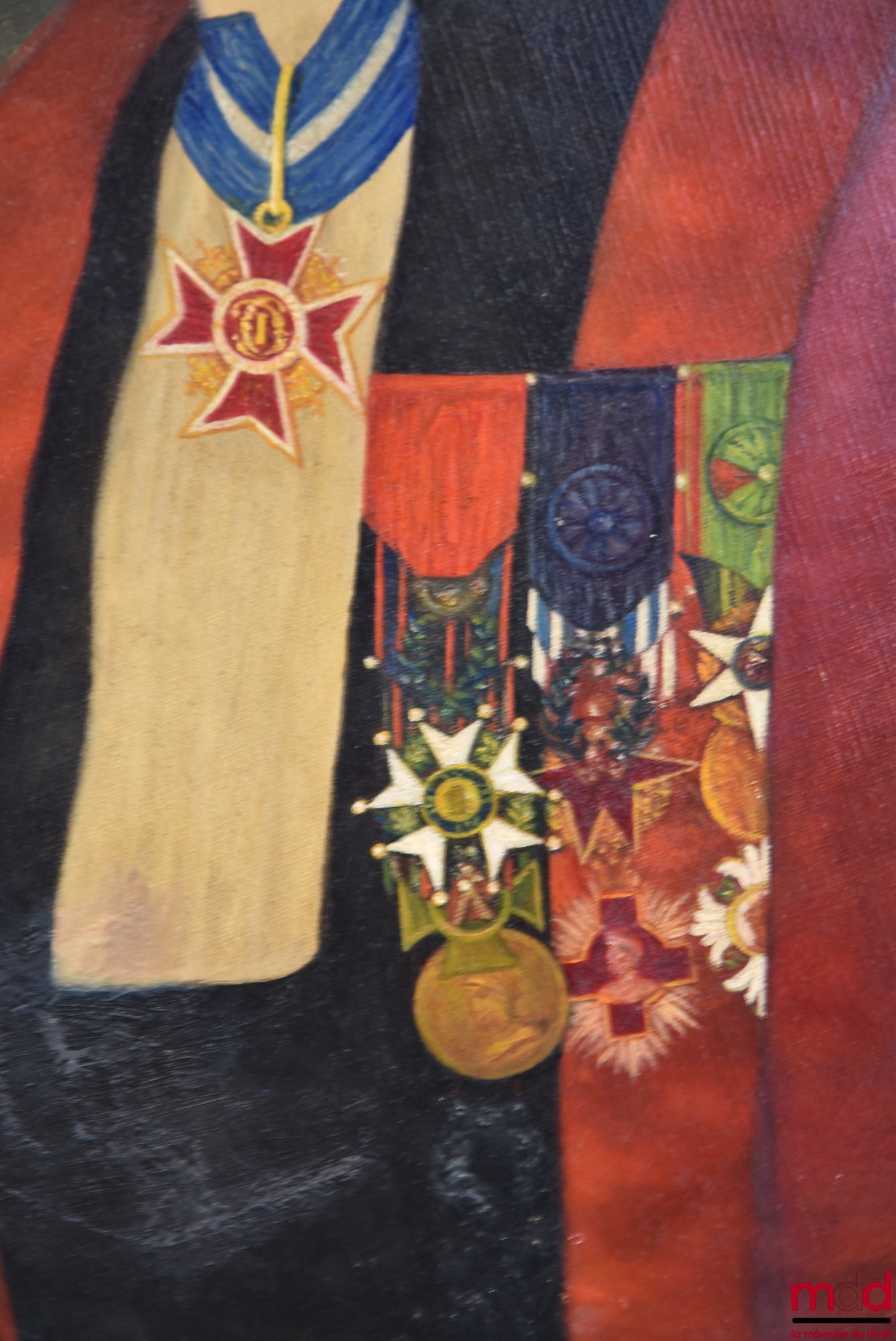 [JÈZE (Gaston)], HERRERO (J.-MA) – Oil on canvas portrait of Gaston JÈZE