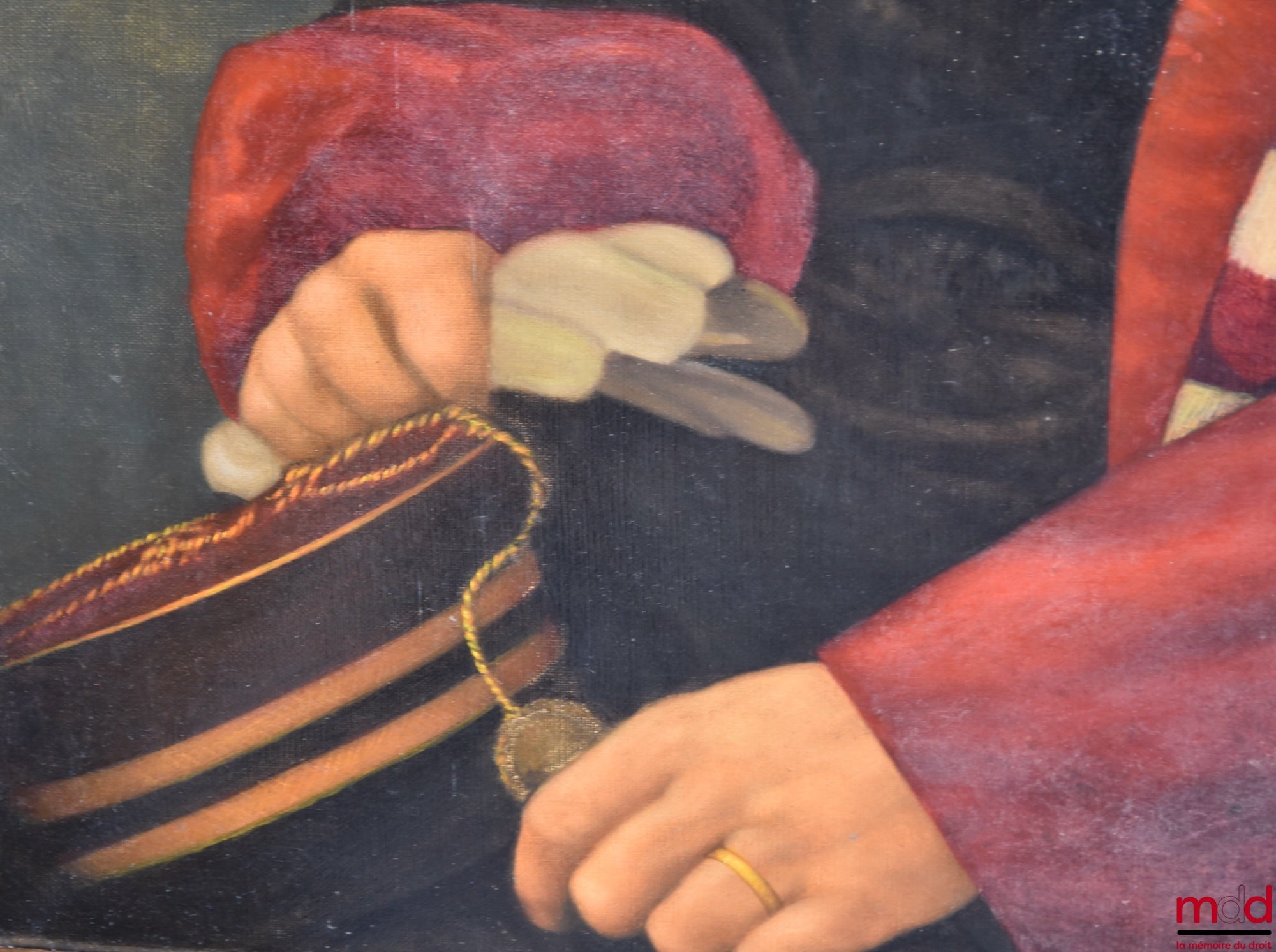 [JÈZE (Gaston)], HERRERO (J.-MA) – Oil on canvas portrait of Gaston JÈZE