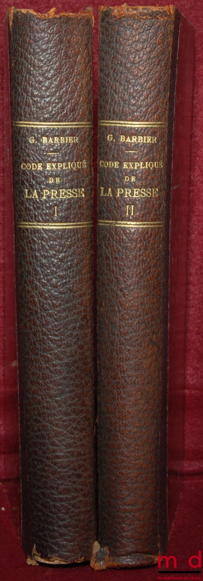 BARBIER (Georges) – EXPLAINED PRESS CODE - GENERAL TREATISE ON PRESS POLICE AND PUBLICATION OFFENSES, 2nd ed., completely revised and updated with legal doctrine, legislation, and case law by Paul MATTER and J. RONDELET