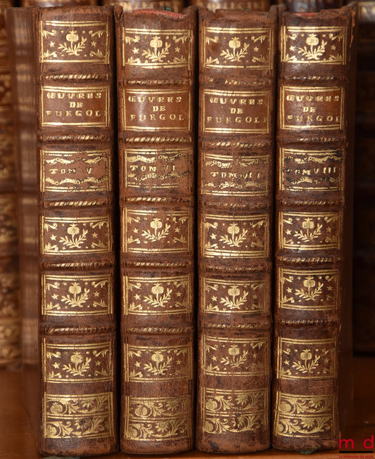 FURGOLE (Jean-Baptiste) – COMPLETE WORKS OF M. FURGOLE, new revised, corrected and augmented edition: Vol. V: TREATISE ON THE UNIVERSAL FEUDAL LORDSHIP, AND OF THE NATURAL FREE ALLODIUM Vol. VI: REMARKABLE QUESTIONS ON THE MATTER OF DONATIONS WITH MORE