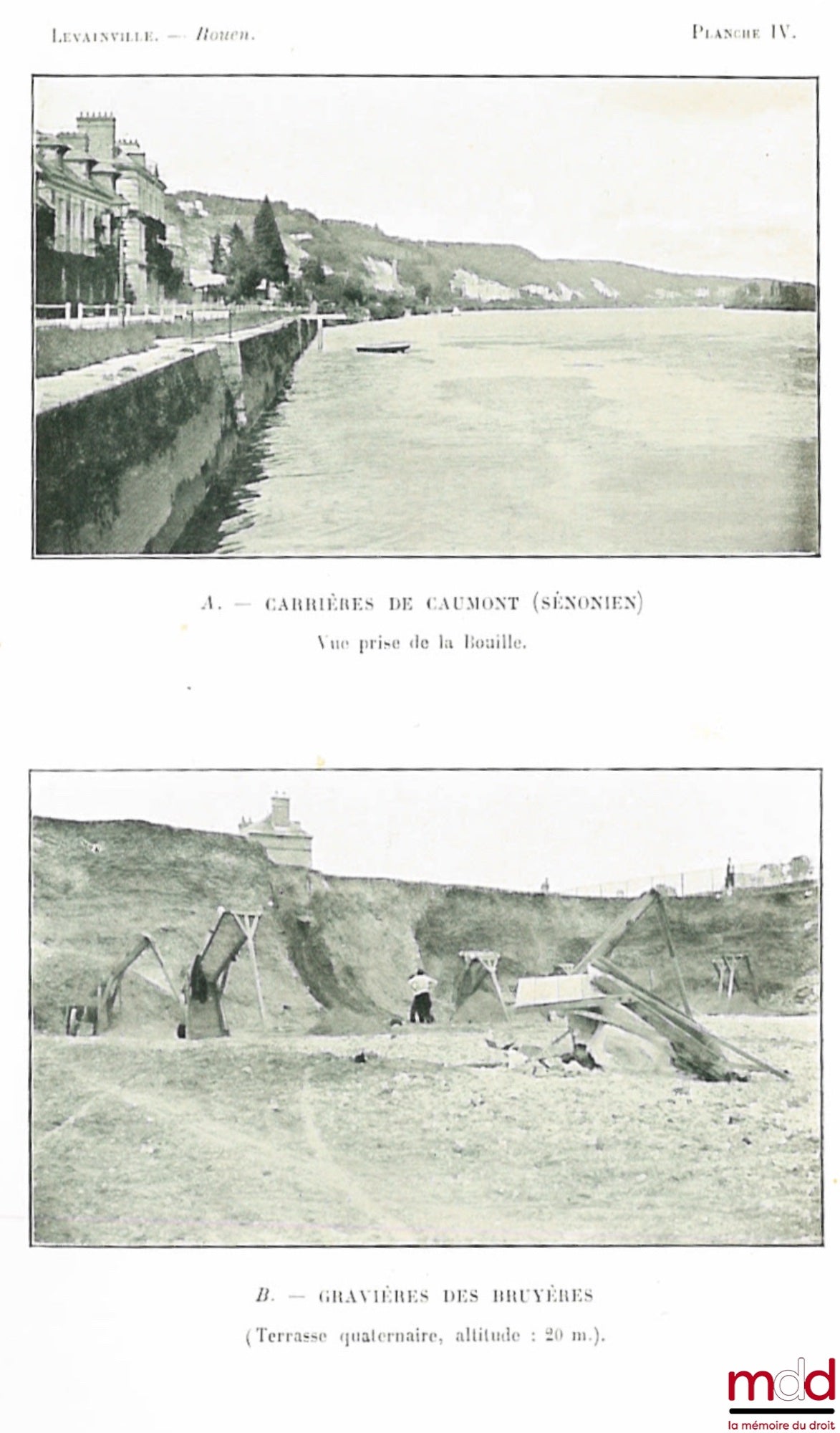 LEVAINVILLE (Jacques) – ROUEN, Étude d’une agglomération urbaine, Avec 24 figures dans le texte, 1 carte, 1 plan de Rouen, 16 planches de reproductions photographiques hors texte