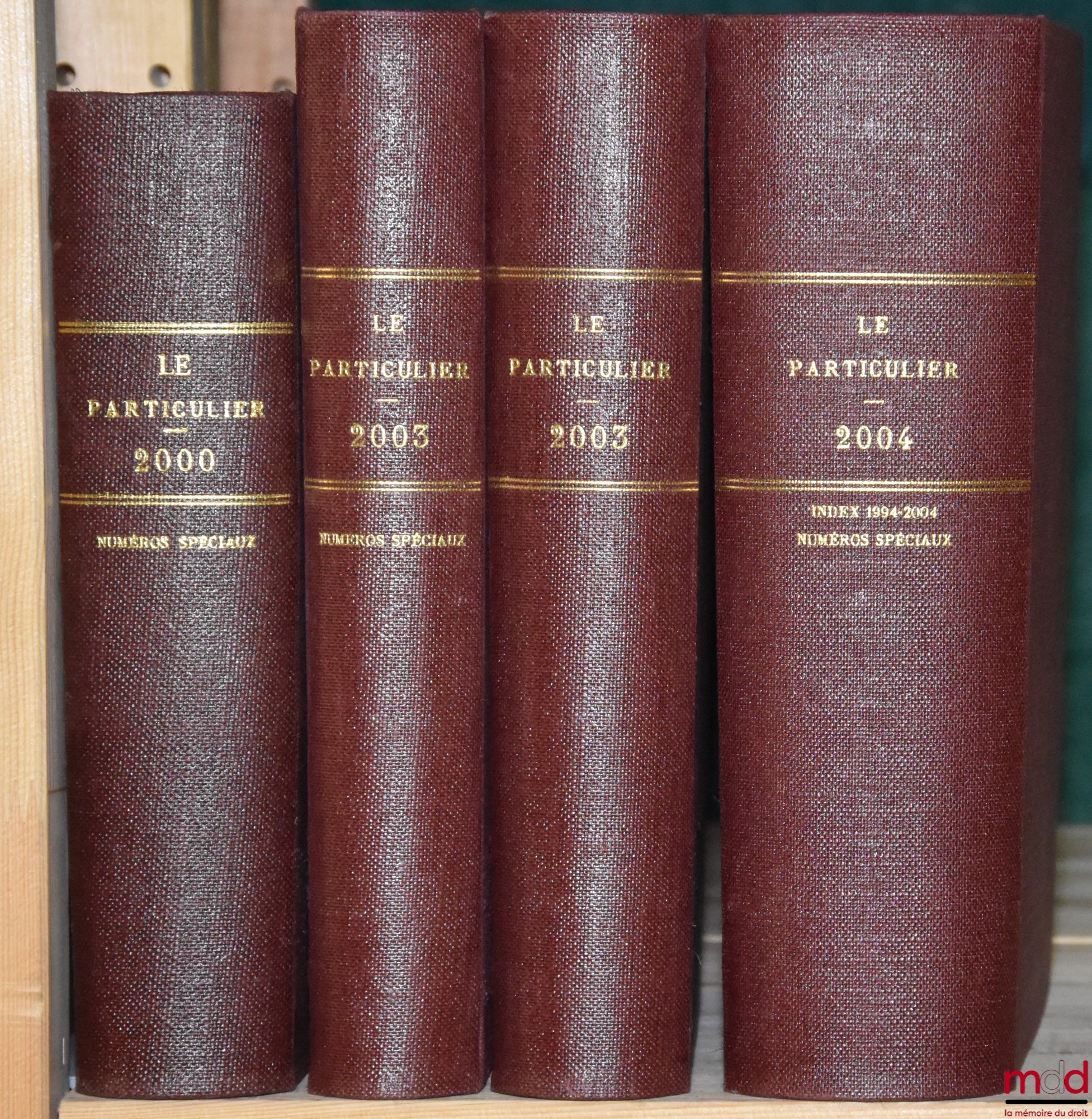 LE PARTICULIER, from 1990 to 2004 (missing issues 1998/2, 2001 and 2002); includes all Special Issues from 1994 to 2004