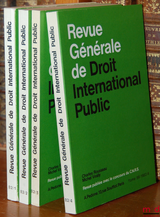[RGDIP] – GENERAL REVIEW OF PUBLIC INTERNATIONAL LAW, vol. 86, 1982