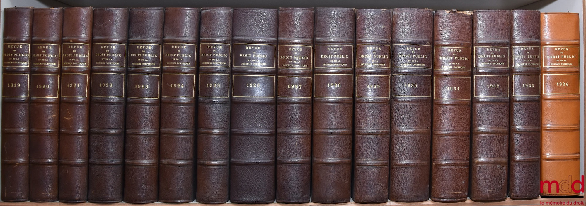 [RDP] – REVUE DU DROIT PUBLIC ET DE LA SCIENCE POLITIQUE EN FRANCE ET À L’ÉTRANGER, Ferdinand LARNAUDE (dir.)…, de 1894 [tête de collection] à 1981 [strictement complet]