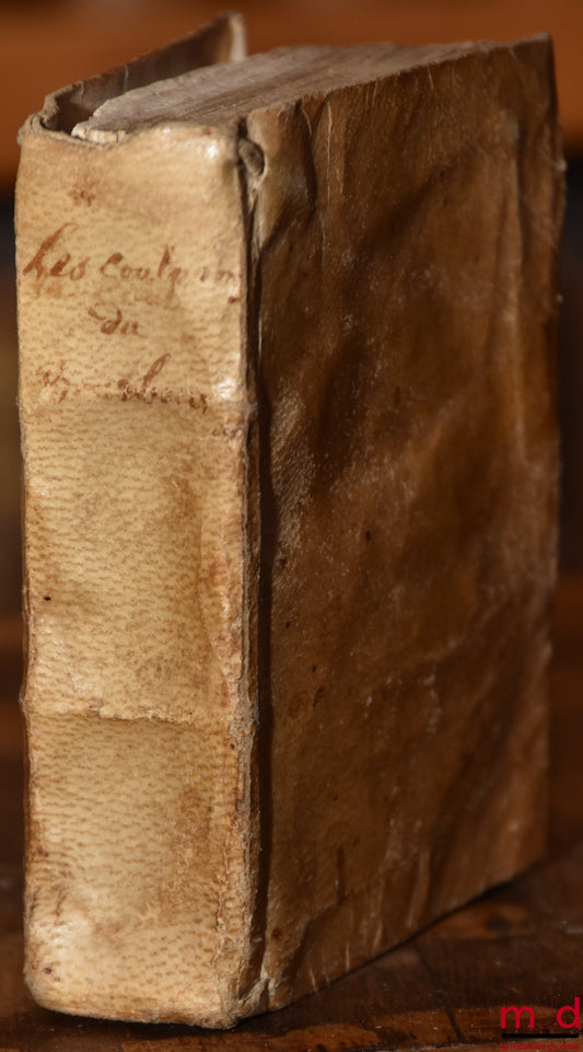 [Customs] – THE CUSTOMS BOOK OF THE COUNTRY AND DUCHY OF BOURBONNOIS, Newly corrected