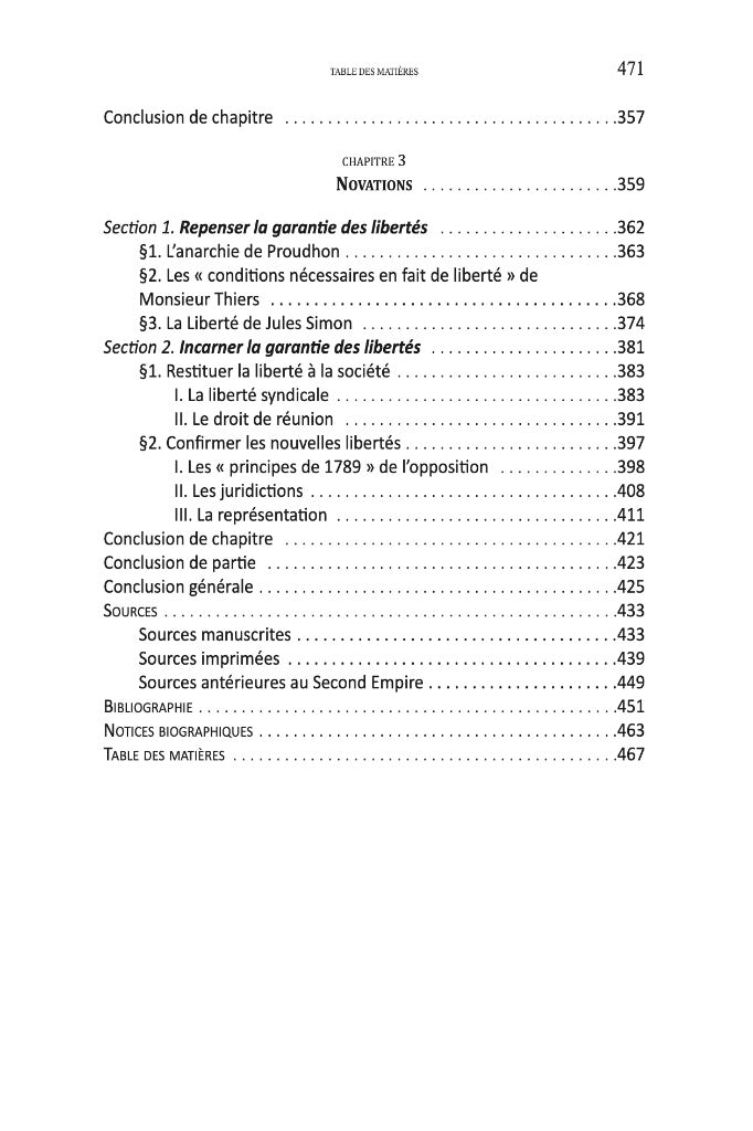 HABERT (Benoît) – LA GARANTIE DES LIBERTÉS (1852-1870)   Préfaces de Brigitte BASDEVANT-GAUDEMET et François SAINT-BONNET