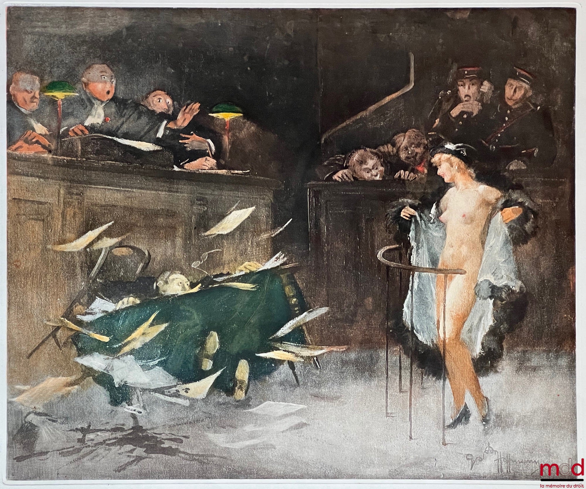 HOFFMANN (Gaston) – “FINAL ARGUMENT”, Color Lithograph