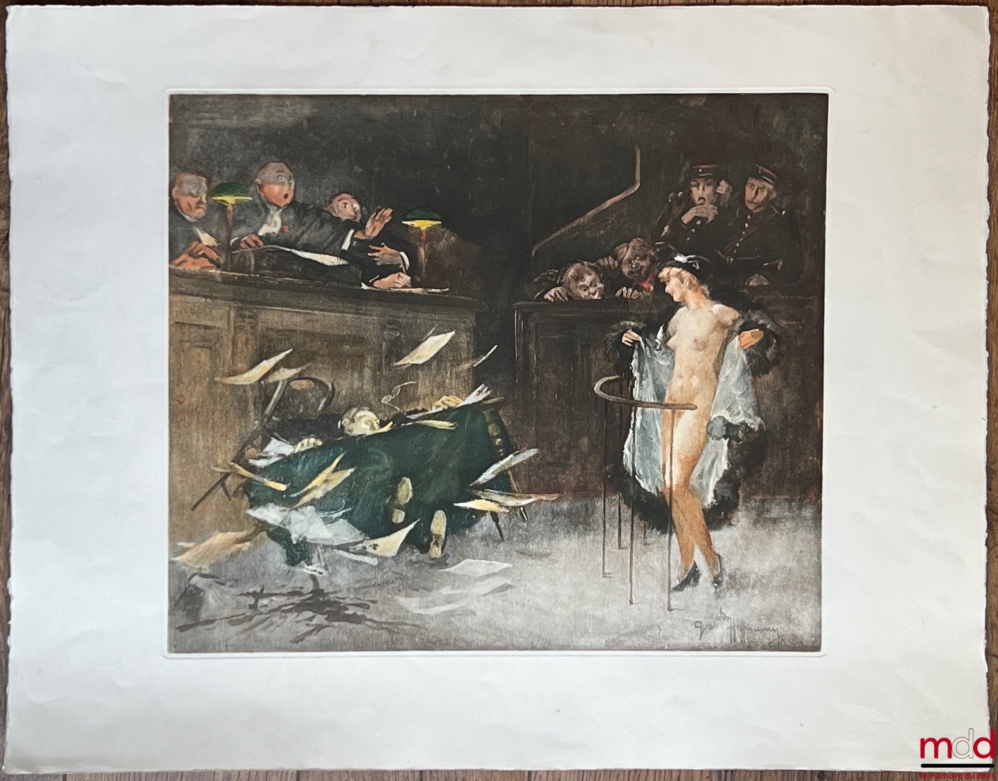 HOFFMANN (Gaston) – “FINAL ARGUMENT”, Color Lithograph