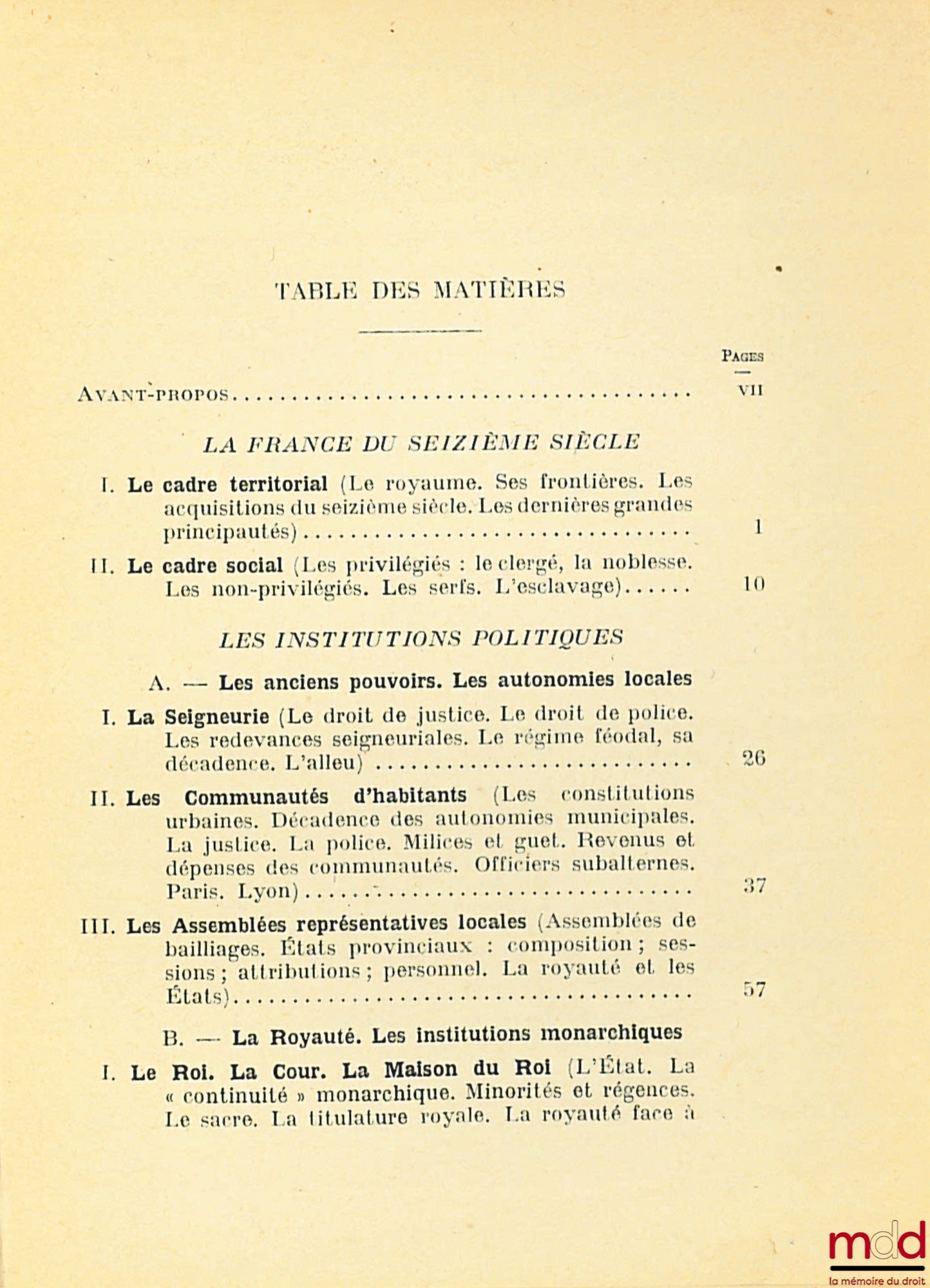 ZELLER (Gaston) – THE INSTITUTIONS OF FRANCE IN THE 16TH CENTURY