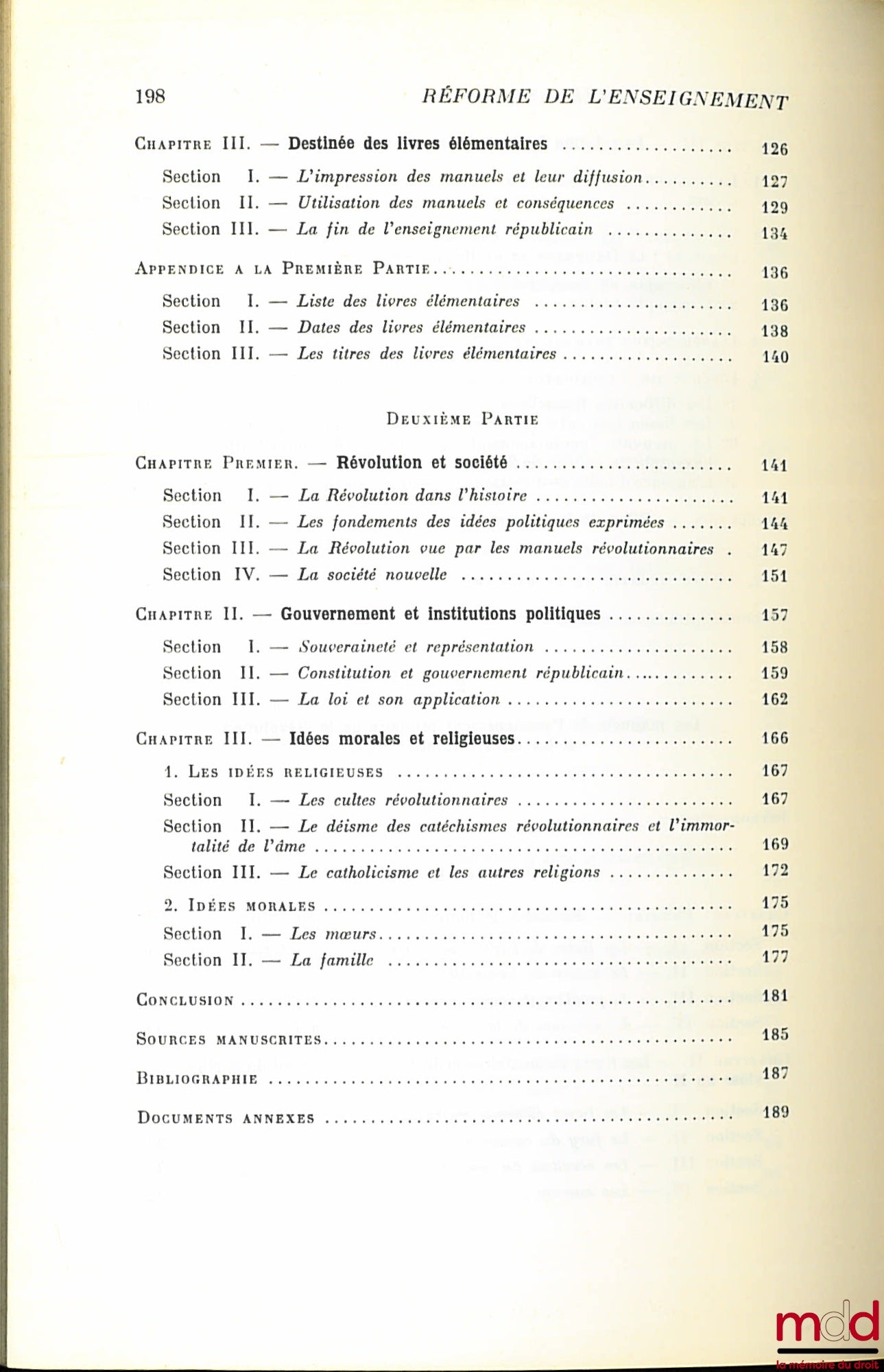 MORANGE (Jean) et CHASSAING (Jean-François) – LE MOUVEMENT DE RÉFORME DE L’ENSEIGNEMENT EN FRANCE 1760-1798, Préface de Robert Villiers et Jean de Malafosse, Travaux et Recherches de l’Université de Droit d’Économie et de Sciences sociales de Paris, série
