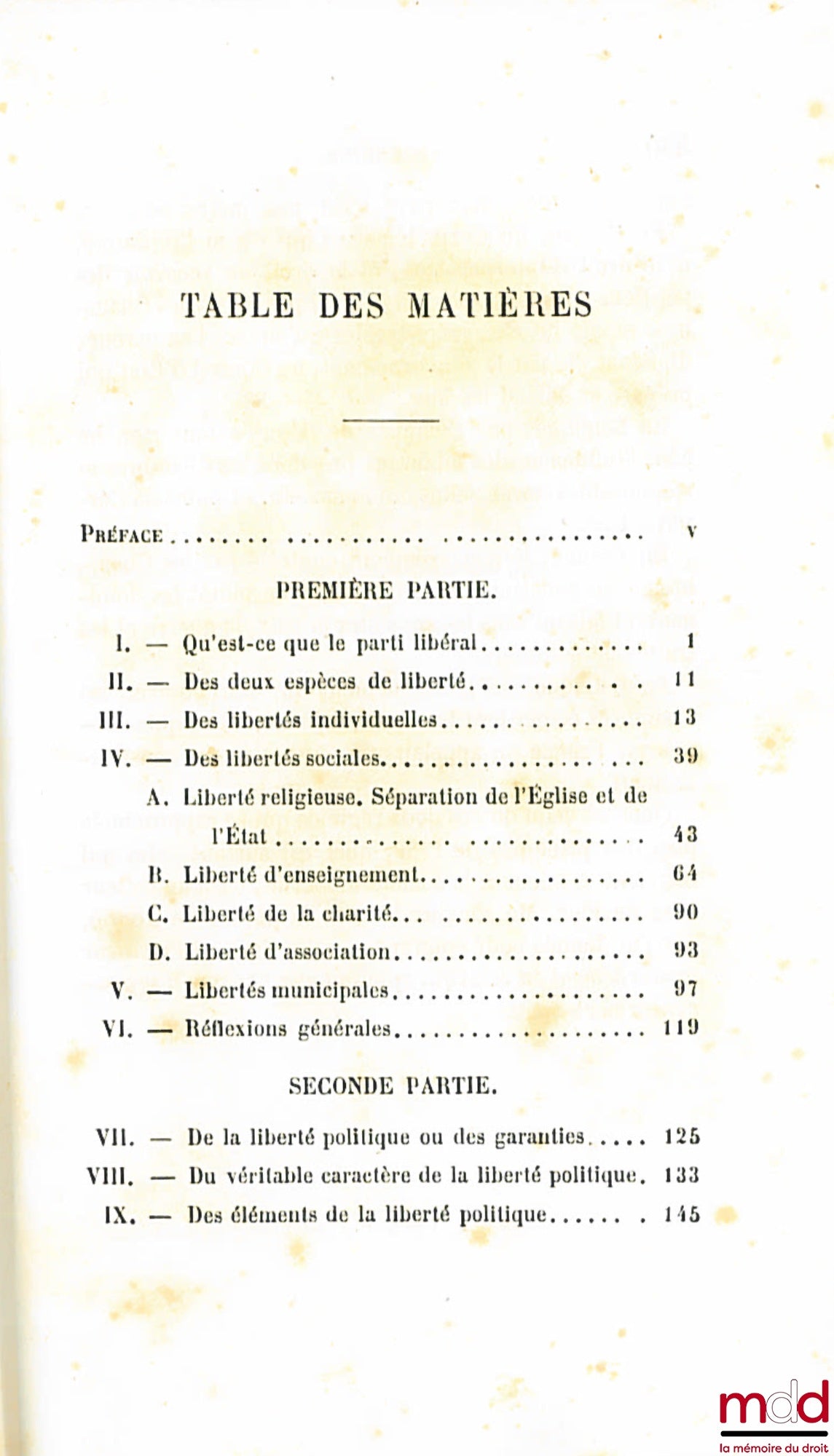 LABOULAYE (Édouard) – THE LIBERAL PARTY ITS PROGRAMME AND ITS FUTURE, 2nd ed.