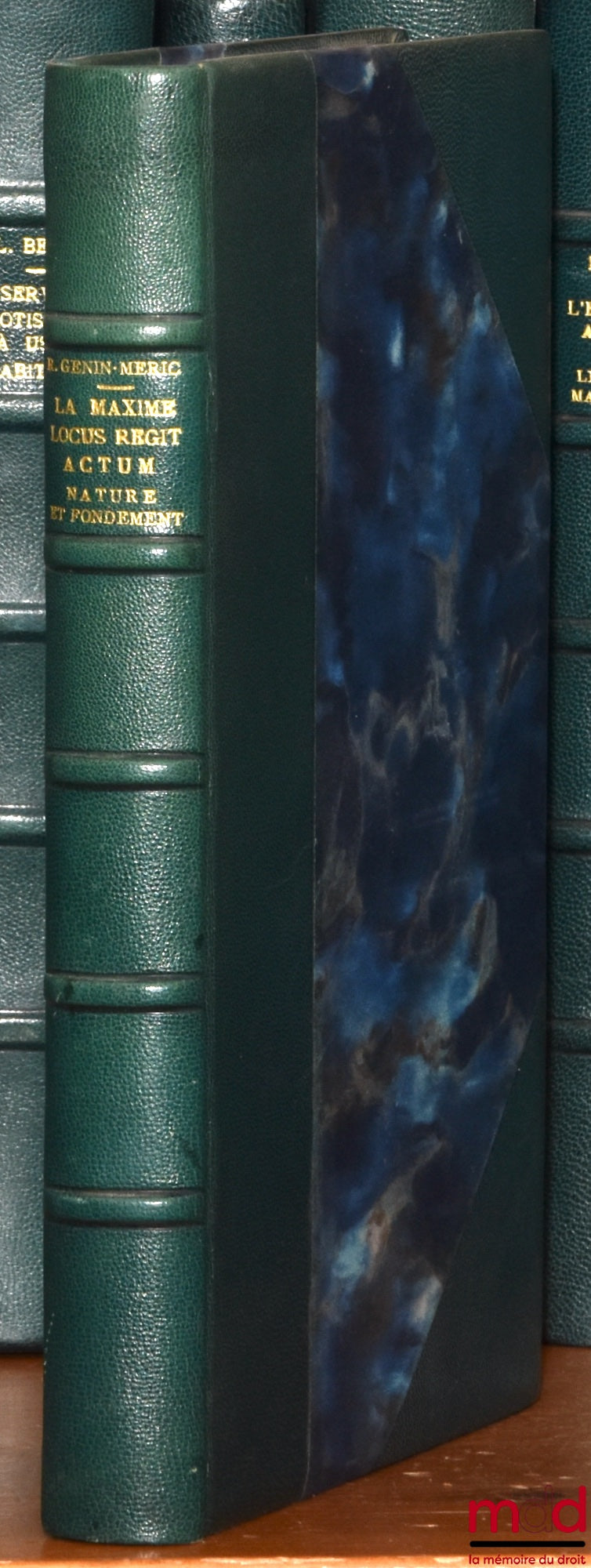 GENIN-MERIC (Régine) – THE MAXIMUM LOCUS REGIT ACTUM NATURE AND FOUNDATION, Preface by Jean Vincent, Library of Private Law, vol. CXLVI