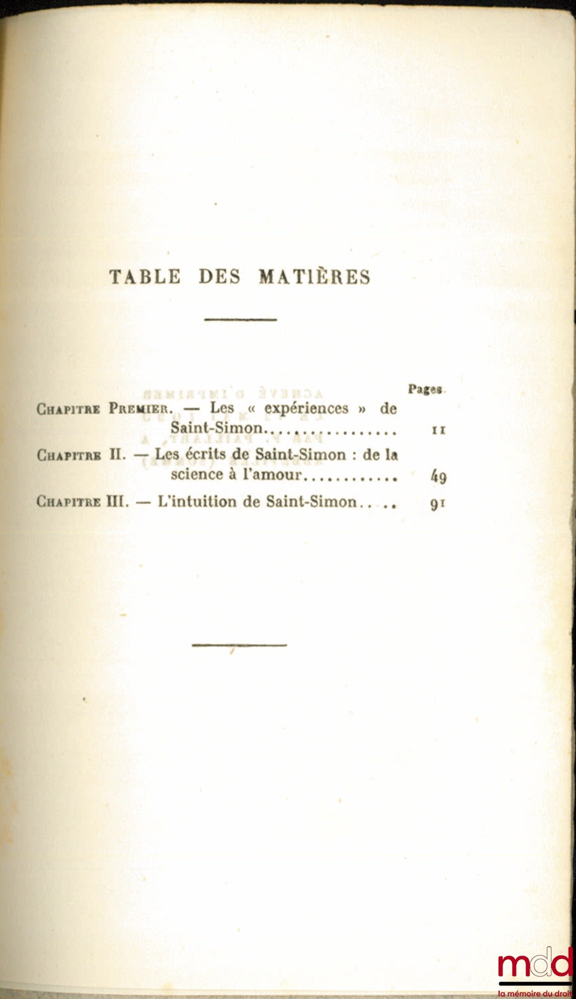 [Saint-Simon], BRUNET (Georges) – THE SOCIAL MYSTICISM OF SAINT-SIMON, coll. Romantic Studies