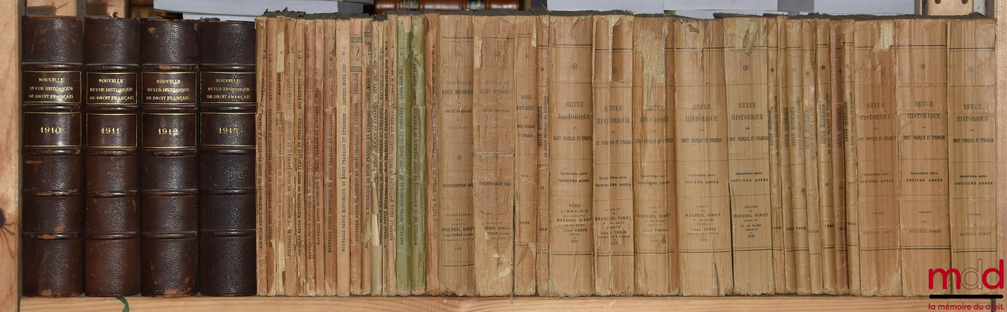 [RHDFE] – NOUVELLE REVUE HISTORIQUE DE DROIT FRANÇAIS ET ÉTRANGER, fondée en 1855 par MM. É. Laboulaye, E. de Rozière, R. Dareste et C. Ginouilhac, Publié avec le concours du centre National de la Recherche Scientifique, de 1883 (7e année) à 2003