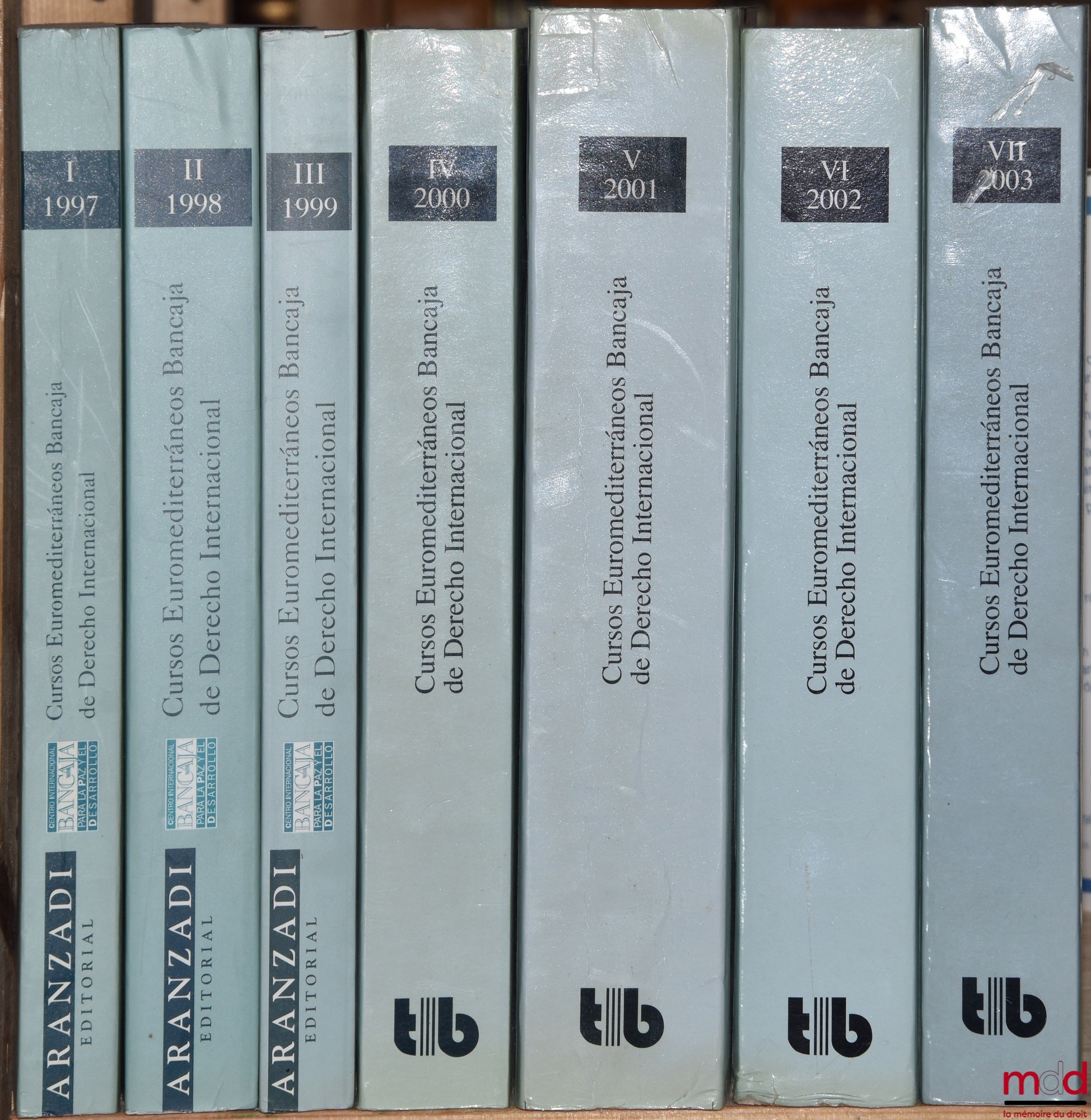 CURSOS EUROMEDITERRANEOS, Bancaja de Derecho Internacional, Bancaja Euromediterranean Courses of international Law; Bancaja Euro-Mediterranean Courses in International Law, vol. I (1997) in vol. VII (2003) ed. by Jorge Cardona Llorens