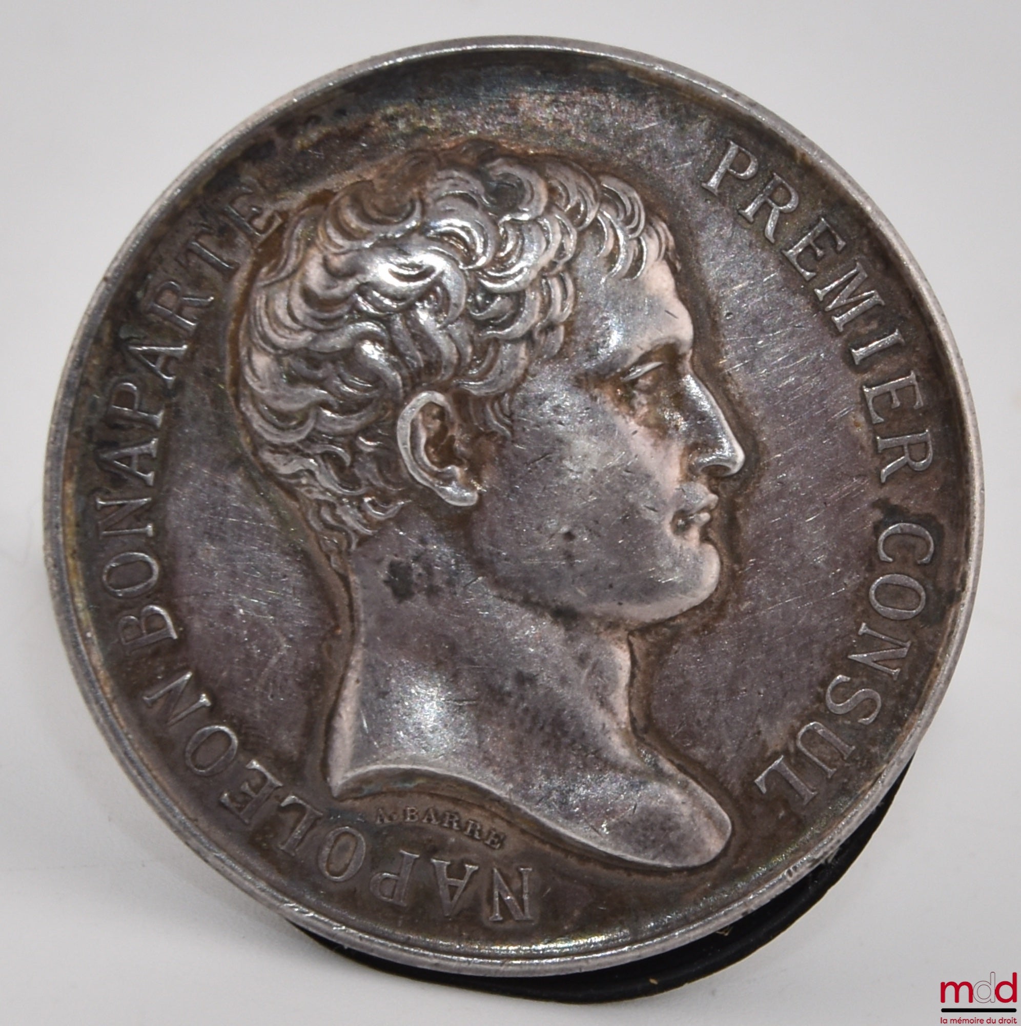 [BARRE (A.)] – NAPOLEON BONAPARTE FIRST CONSUL / COMMITTEE OF NOTARIES OF THE DEPARTMENTS, Law of 25 Ventôse Year XI, Chamber of Notaries, Attendance Token of Notaries