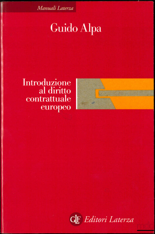 ALPA (Guido) – INTRODUCTION TO EUROPEAN CONTRACTUAL DIRECTORS