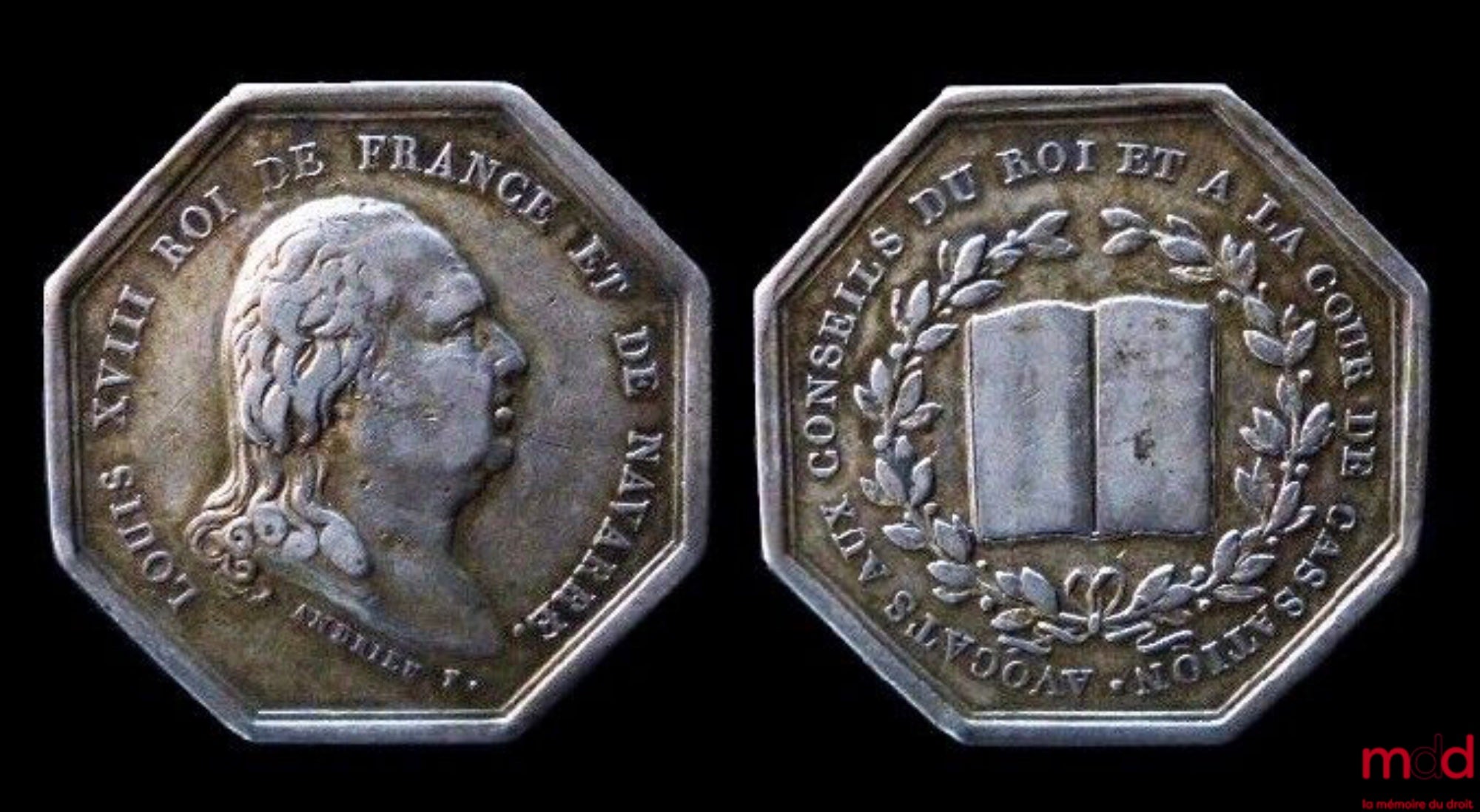 [King's Council of State] – TOKEN: LOUIS XVIII KING OF FRANCE AND NAVARRE; LAWYERS TO THE KING'S COUNCILS AND THE COURT OF CASSATION