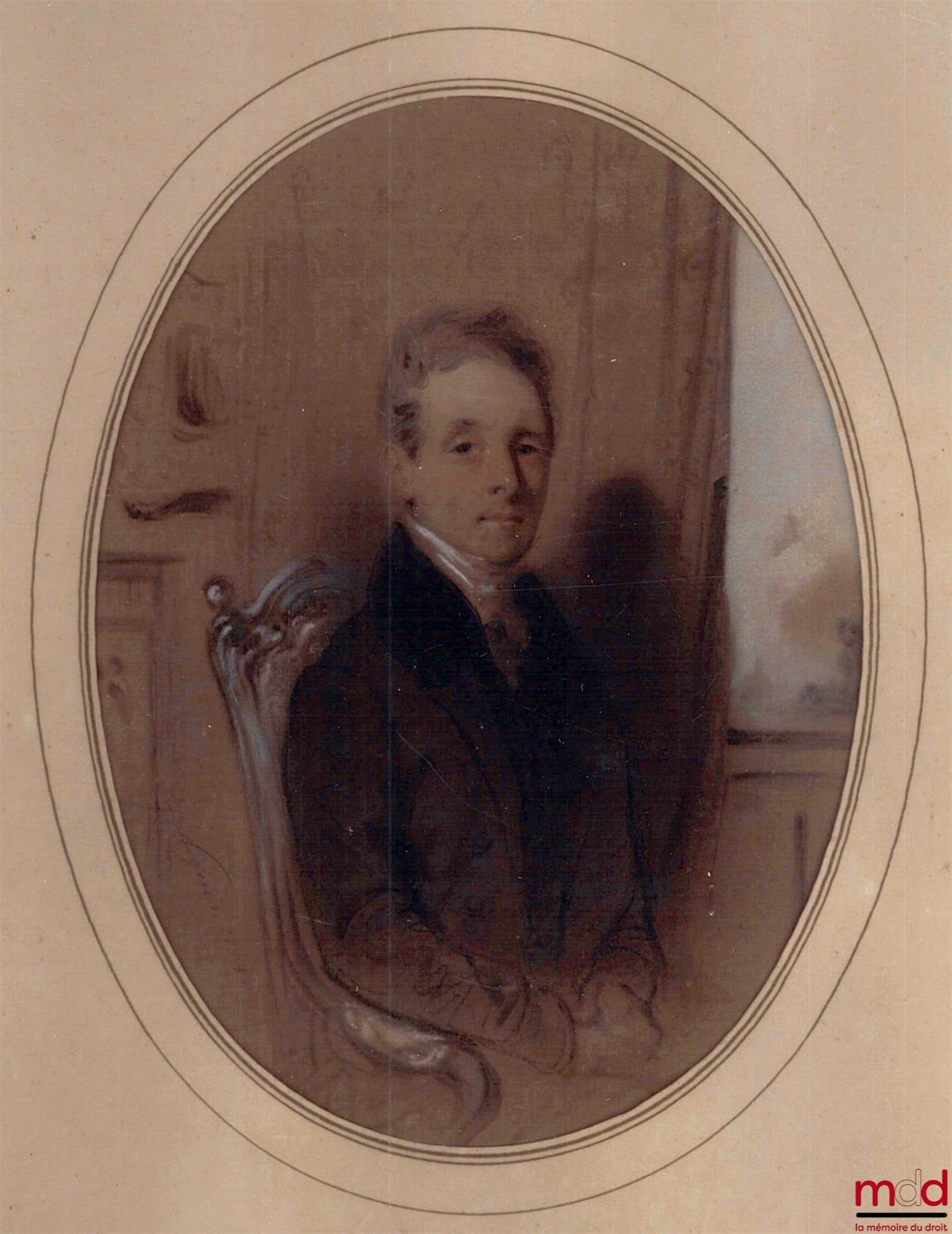 [SIREY] – PRESUMED PORTRAIT OF AIMÉ ALEXIS SIREY, SON OF JEAN-BAPTISTE SIREY, French School, late 19th century