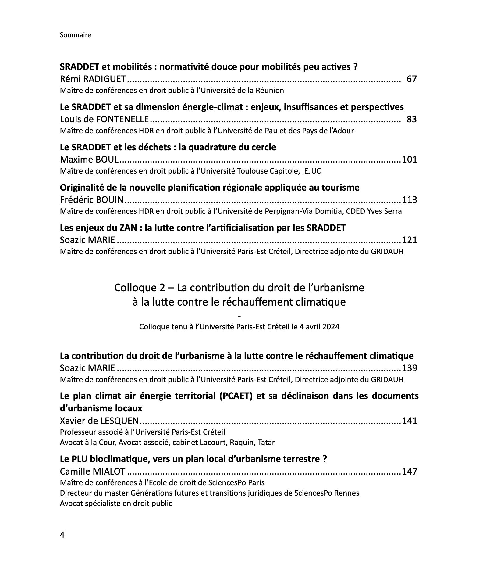 Les Cahiers du GRIDAUH, Numéro 34/2025 : AMÉNAGEMENT, URBANISME, SÉCURITÉ ET CHANGEMENT CLIMATIQUE. Ouvrage coordonné par Norbert FOULQUIER et Frédéric ROLIN