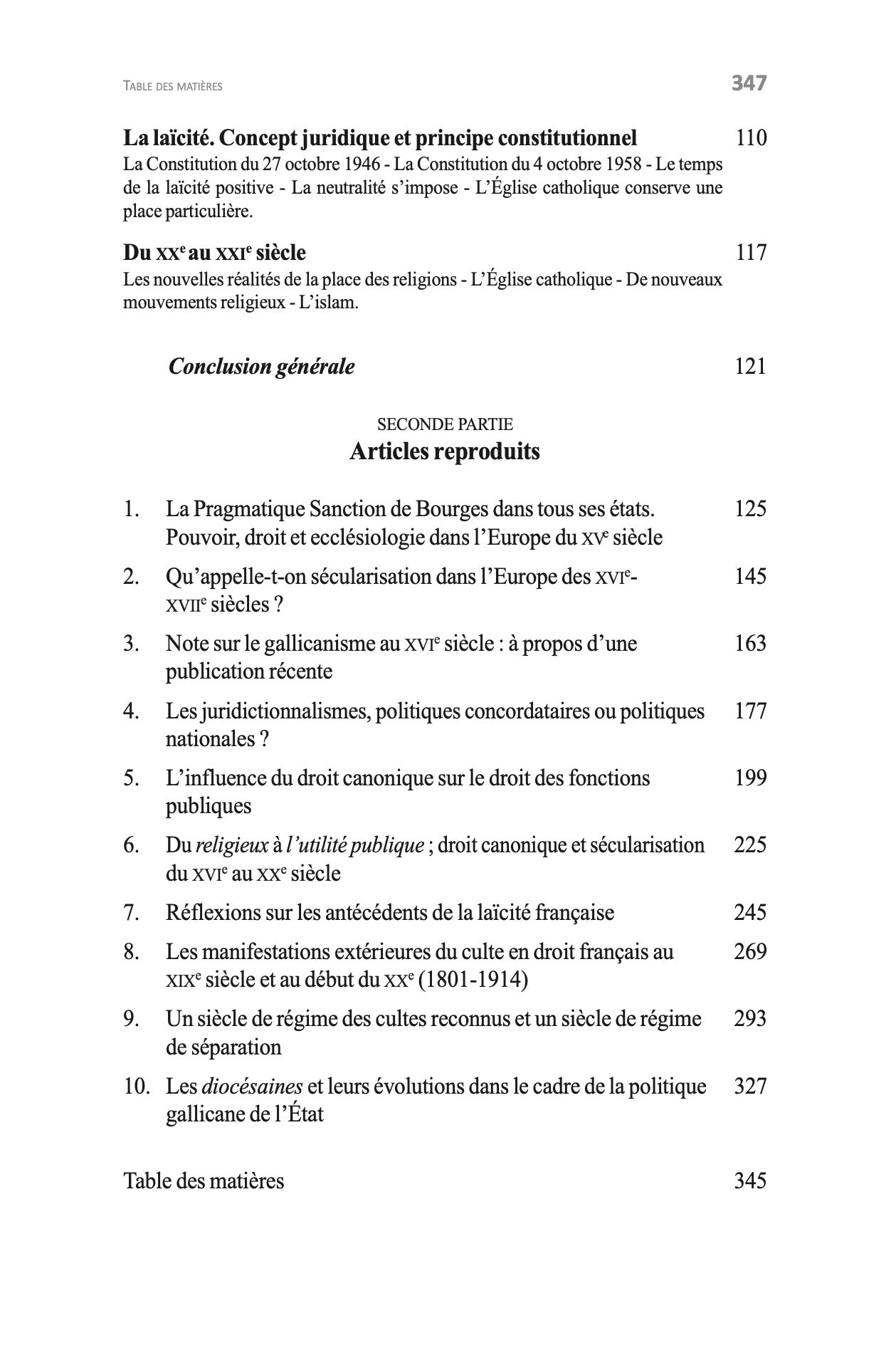 BASDEVANT-GAUDEMET (Brigitte) – GALLICANISME ET LAÏCITÉ  Le droit français des religions à travers l’histoire  (XIVe – XXIe siècle)