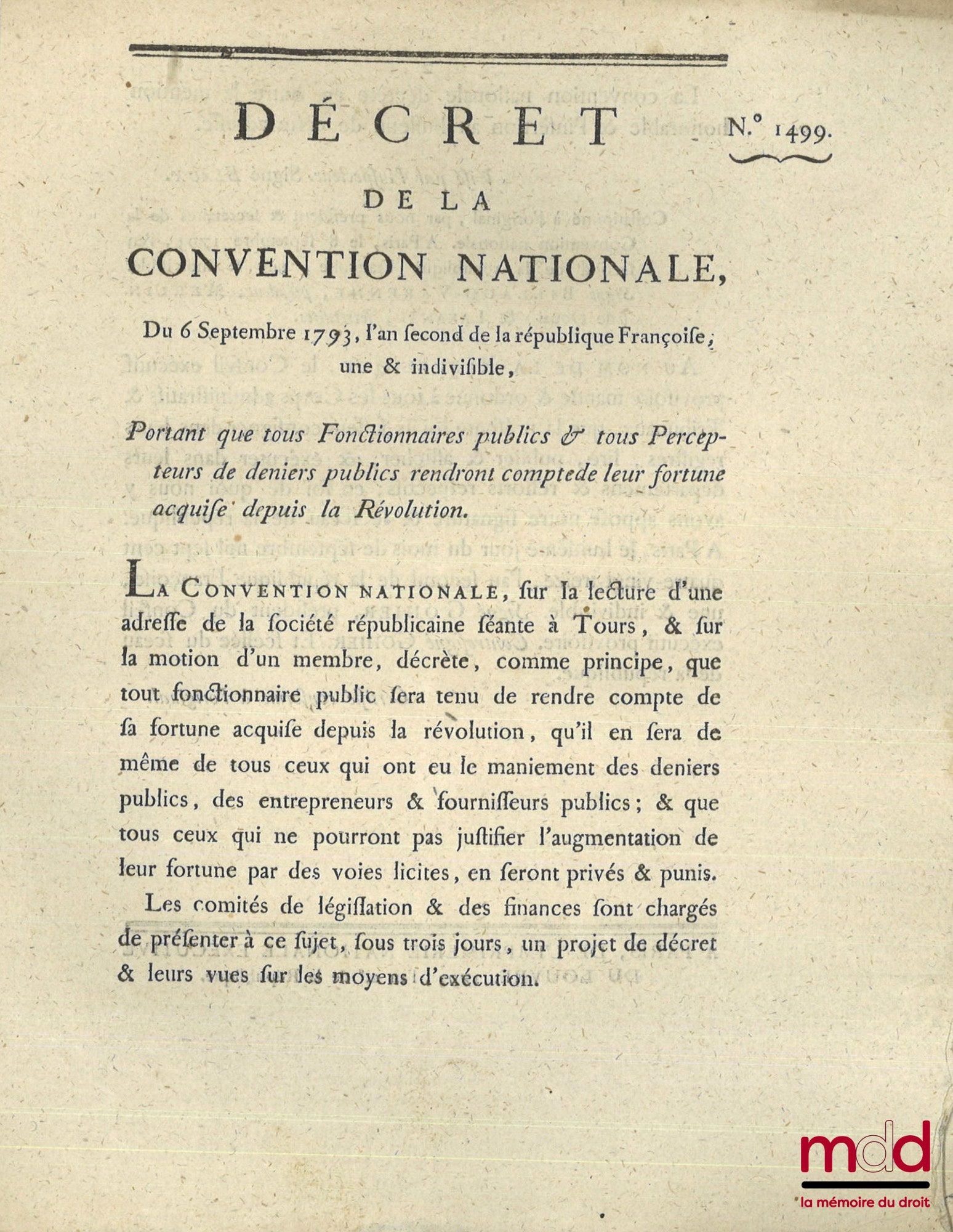 ENSEMBLE DE 30 BULLETINS DES LOIS, DÉCRETS ET PROCLAMATIONS : - Loi relative aux troubles survenus dans la ville de Douay, Paris, 19 mars 1791, (4 p.) ; - Loi qui détermine les cas où le Roi sera censé avoir abdiqué la Couronne, & pourra être poursuivi co