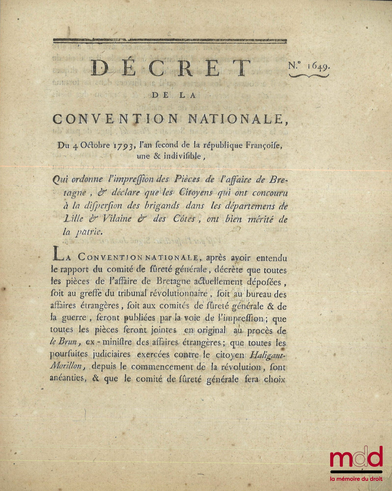 ENSEMBLE DE 30 BULLETINS DES LOIS, DÉCRETS ET PROCLAMATIONS : - Loi relative aux troubles survenus dans la ville de Douay, Paris, 19 mars 1791, (4 p.) ; - Loi qui détermine les cas où le Roi sera censé avoir abdiqué la Couronne, & pourra être poursuivi co