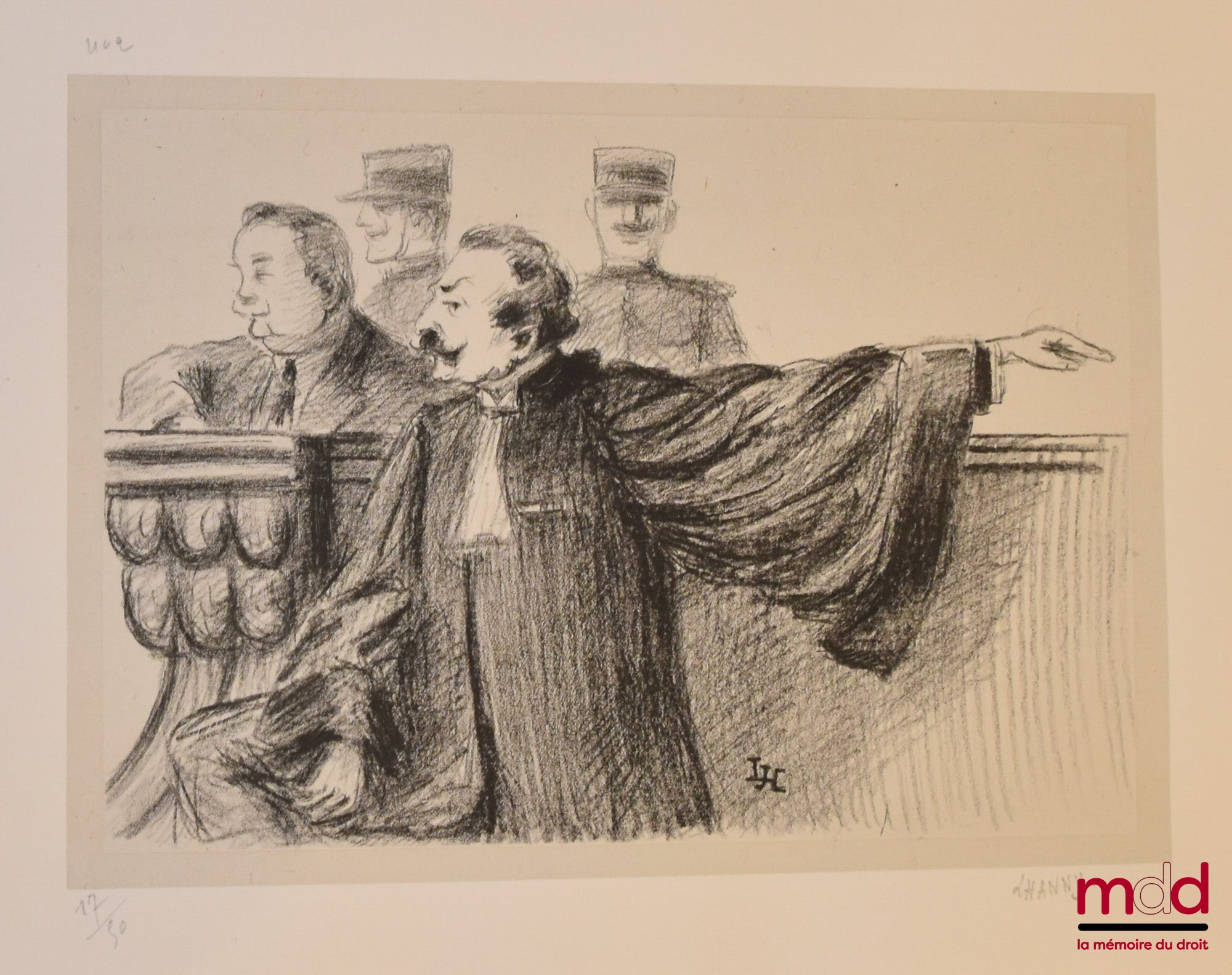 HANNY (L.) – AU PALAIS, 12 lithographies originales en portefeuille tirées à cinquante exemplaires, toutes les planches sont signées par l’artiste