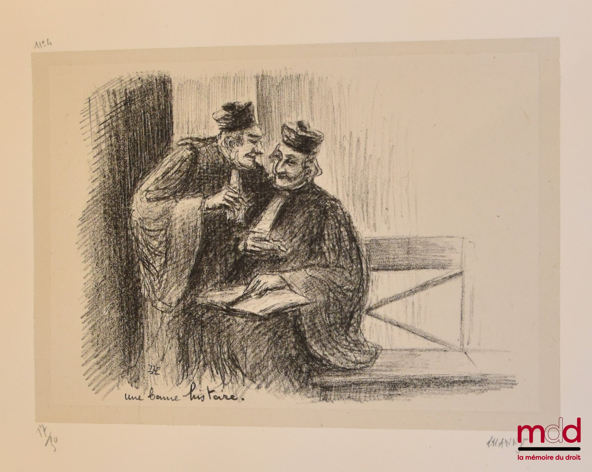HANNY (L.) – AU PALAIS, 12 lithographies originales en portefeuille tirées à cinquante exemplaires, toutes les planches sont signées par l’artiste