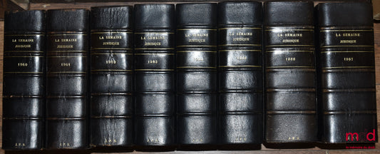 [JCP - G.] – SEMAINE JURIDIQUE - Édition Générale, de 1960 à 1995 [complet]