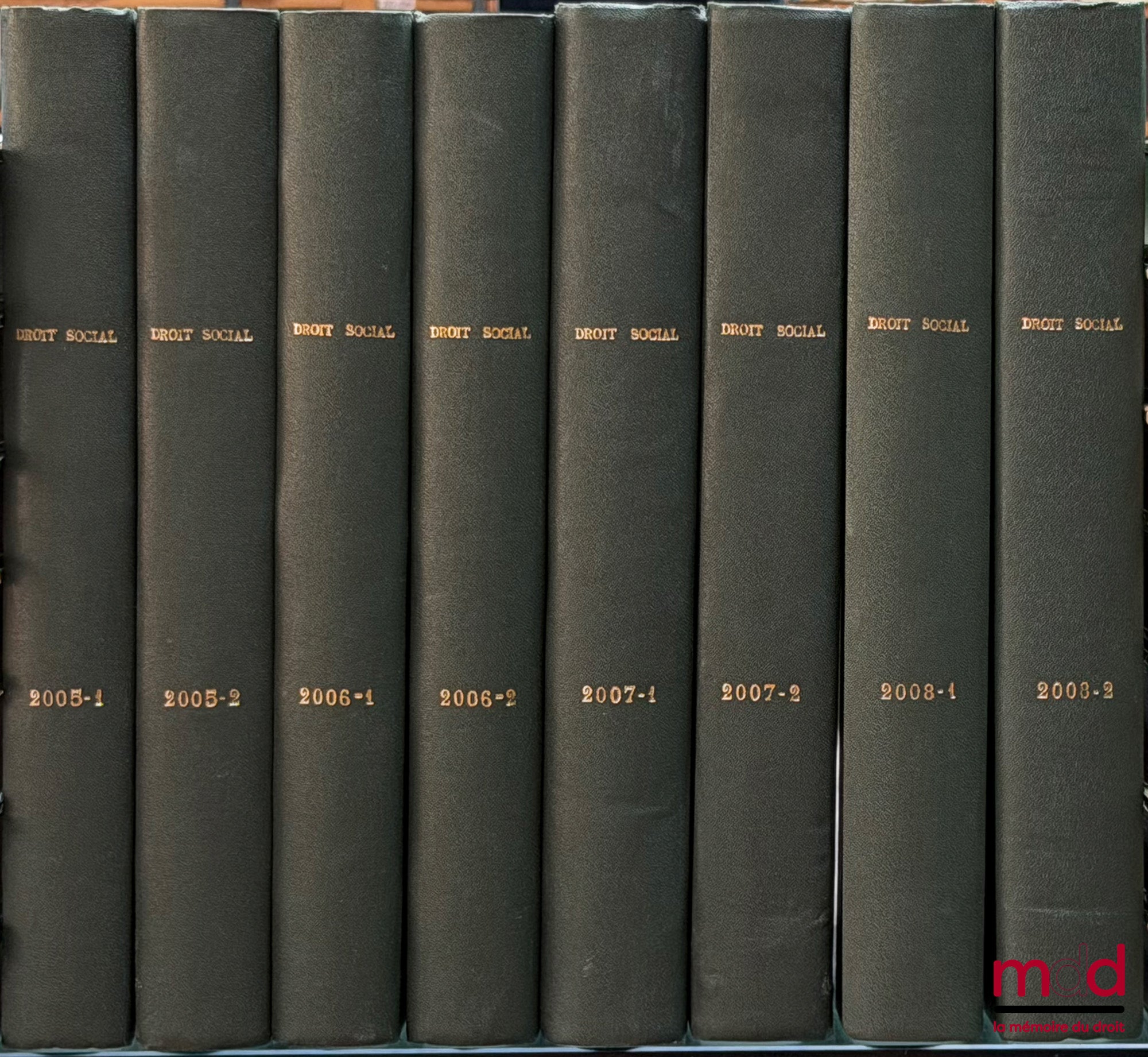 DROIT SOCIAL, revue mensuelle fondée en 1938 par François de Menthon et Pierre-Henri Teitgen, de 1938 [tête de collection] à 2008 [strictement complet]