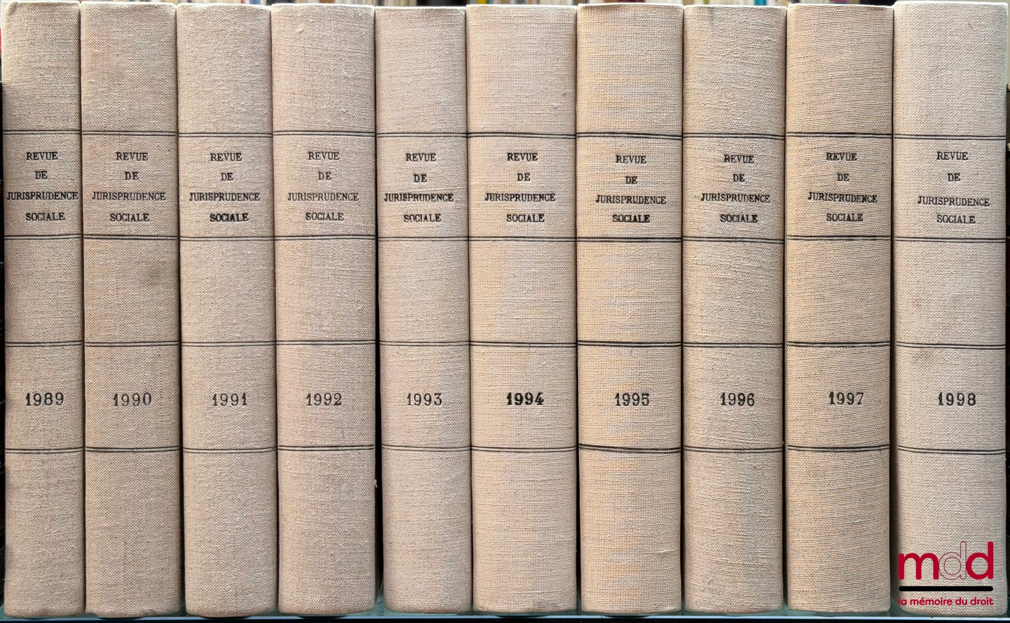 [RJS] – REVUE DE JURISPRUDENCE SOCIALE, fondée en 1989, de 1989 [tête de collection] à 2008 [complet]