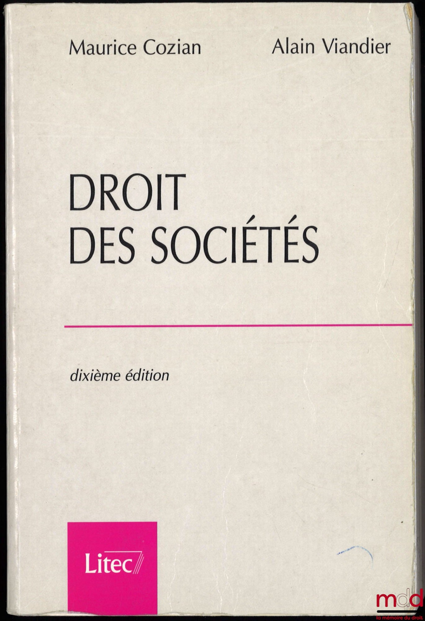 COZIAN (Maurice), VIANDIER (Alain) – COMPANY LAW, 10th ed.