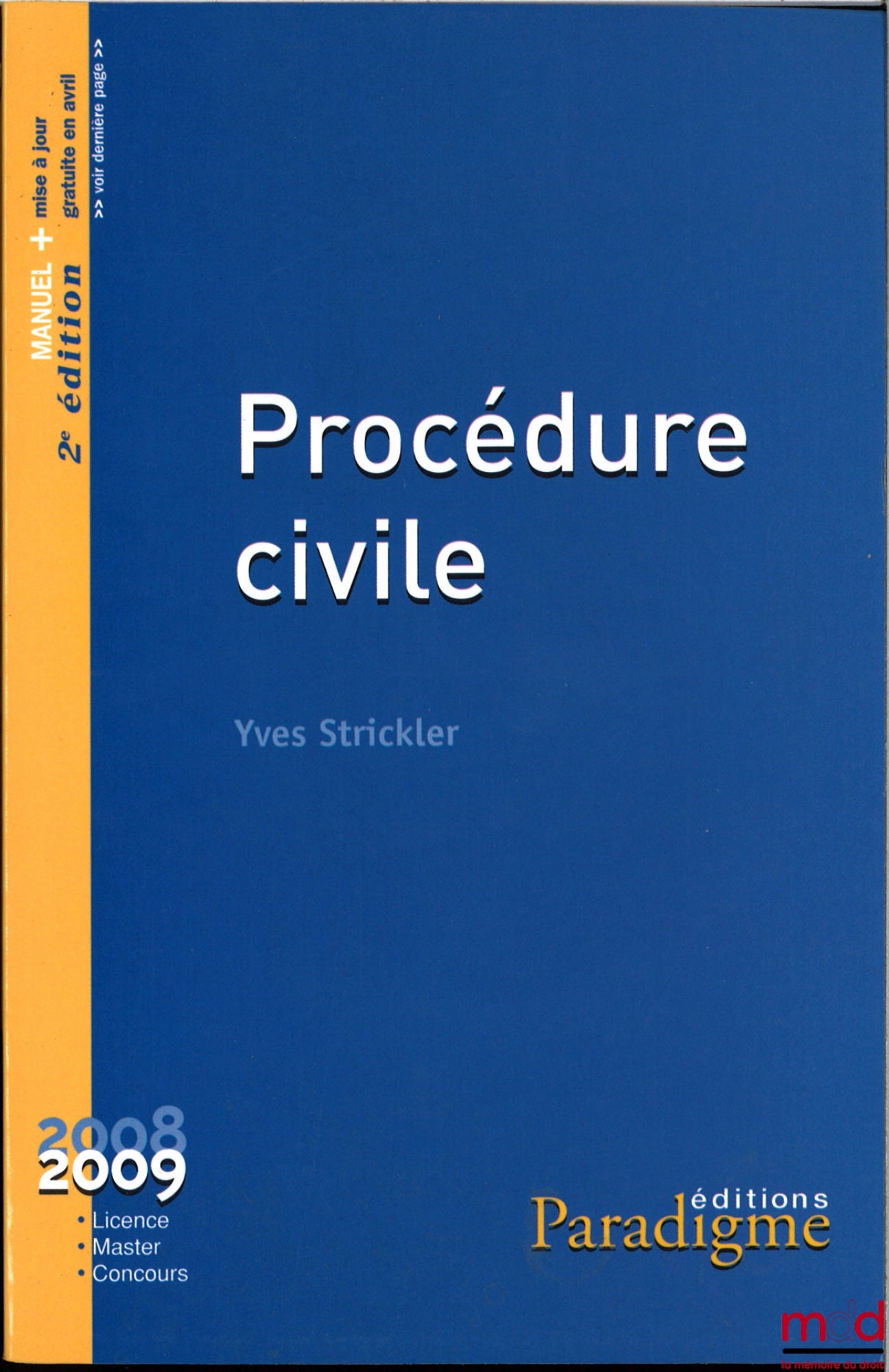 STRICKLER (Yves) – CIVIL PROCEDURE