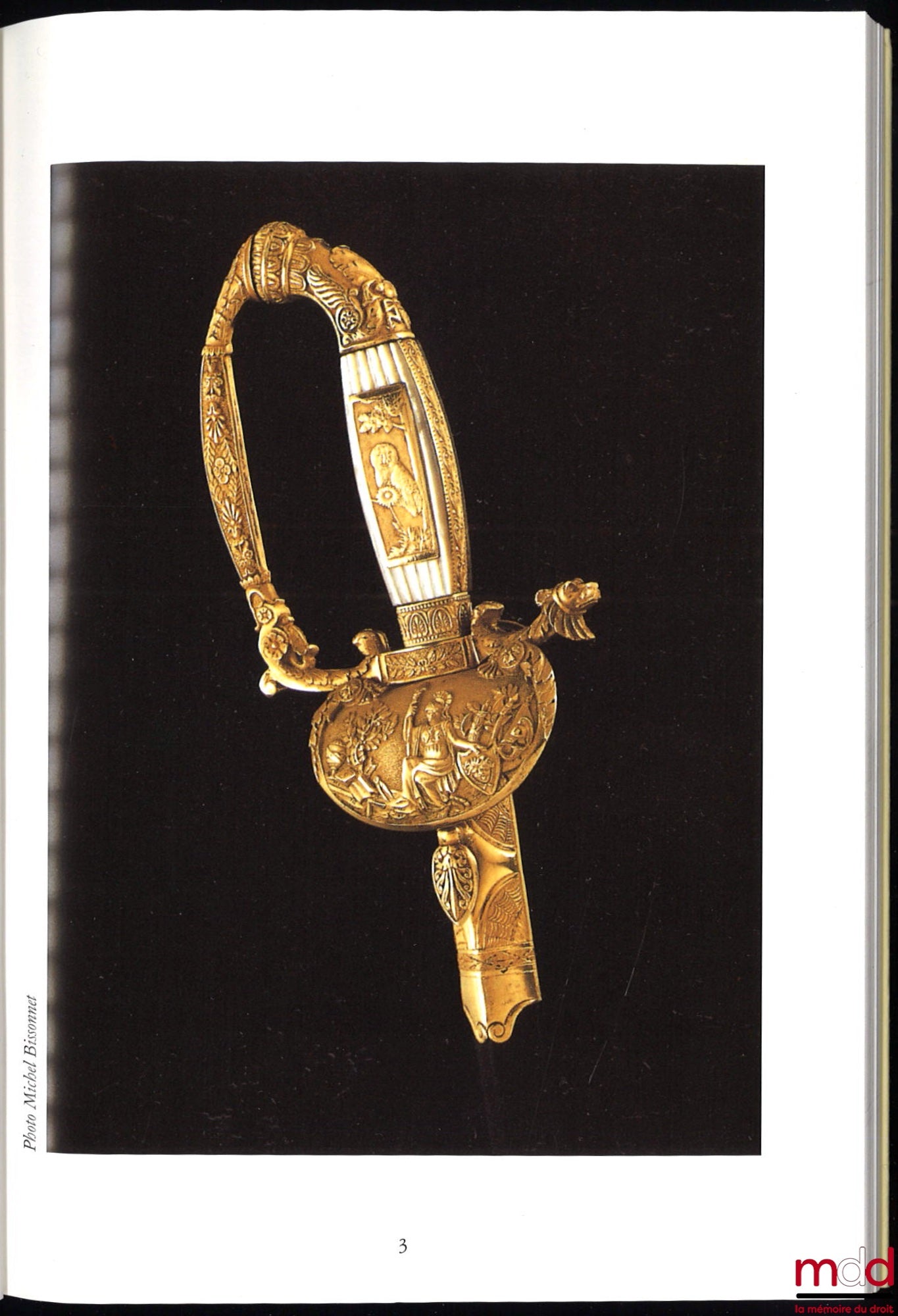 [DRAGO (Roland), French Academy] – THE SWORD OF ROLAND DRAGO, Ceremony of presentation of his Academician's sword to Roland Drago at the Sorbonne on November 14, 1991