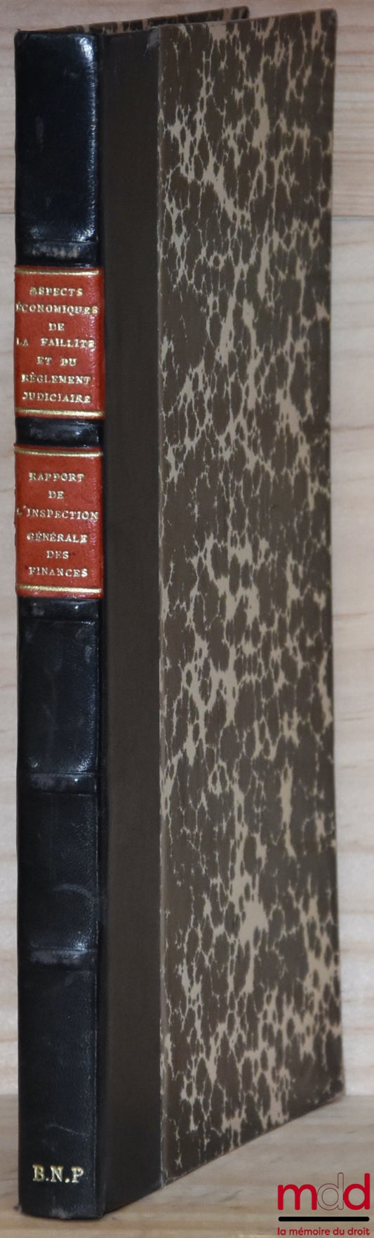 [General Inspectorate of Finance] – ECONOMIC ASPECTS OF BANKRUPTCY AND JUDICIAL SETTLEMENT (Study of the mechanisms), Preface by Valéry Giscard d'Estaing, Commercial Law Library, vol. 20