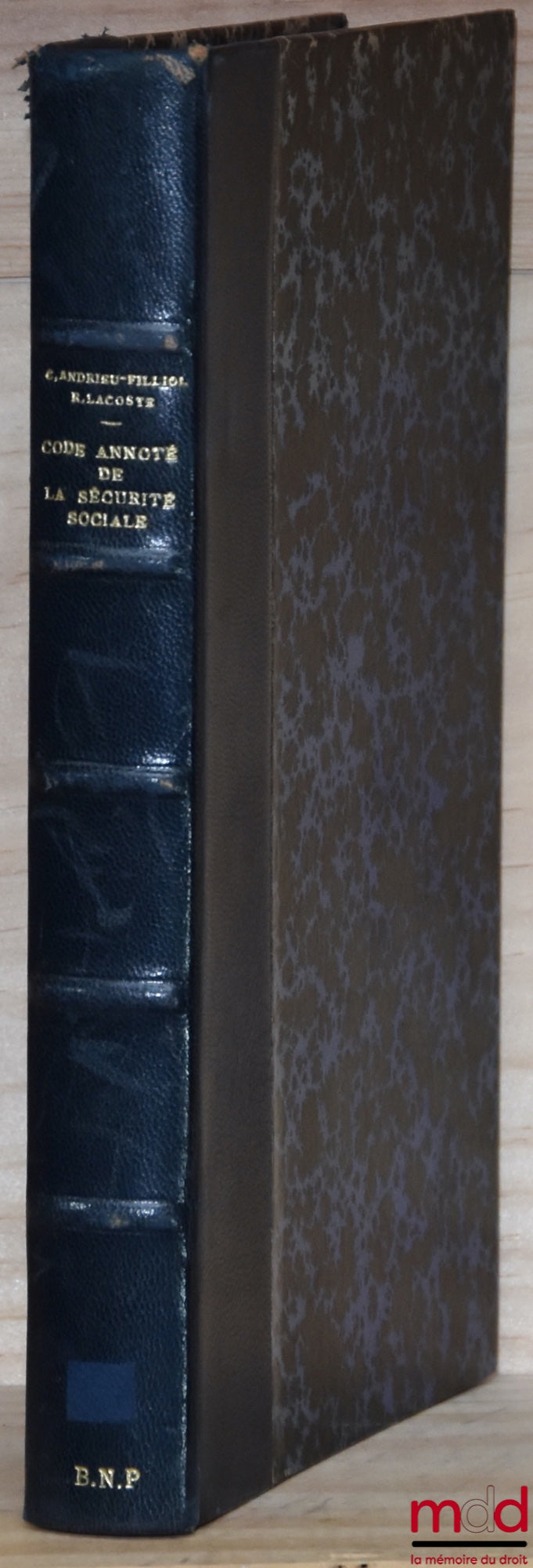 ANDRIEU-FILLIOL (CI.), LACOSTE (R.) and DUCOS-ADER (R.) – ANNOTATED SOCIAL SECURITY CODE, updated to March 1, 1958, Preface by Maurice TETAUD