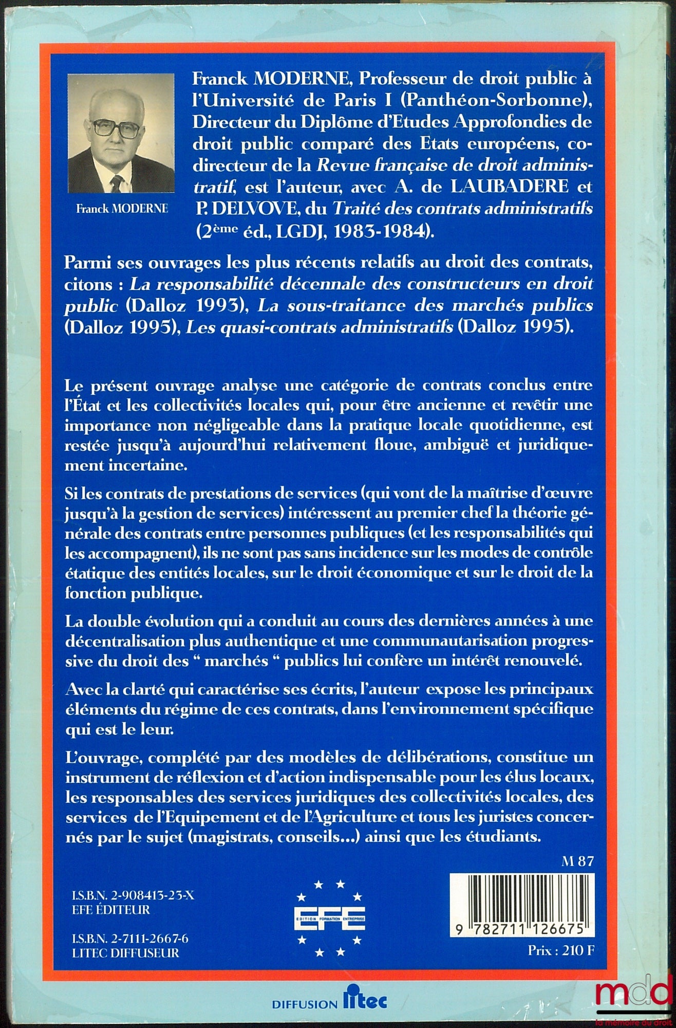 MODERN (Franck) – SERVICE AGREEMENTS BETWEEN THE STATE AND LOCAL AUTHORITIES