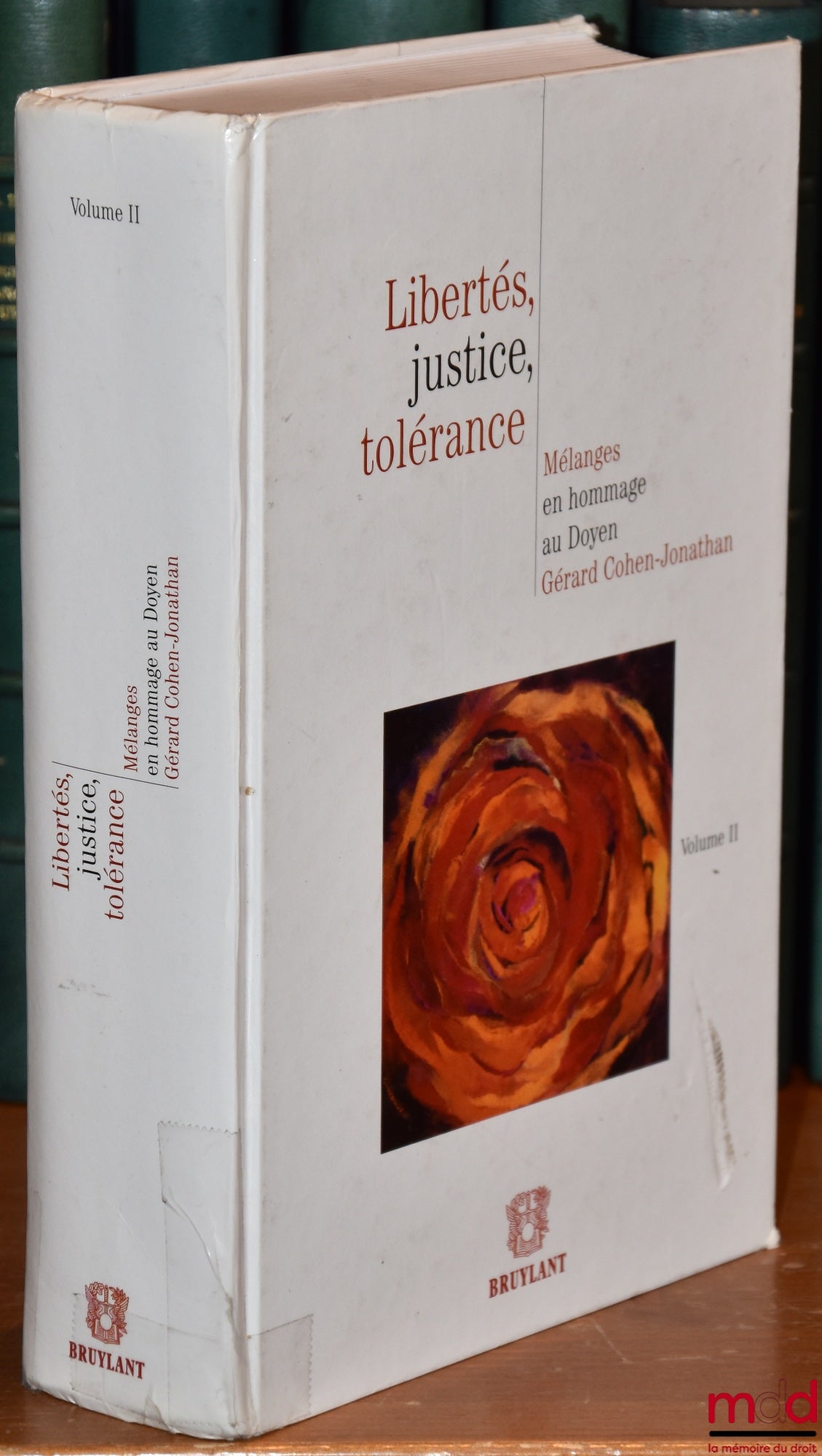 [Mélanges Cohen-Jonathan] – LIBERTÉS, JUSTICE, TOLÉRANCE. Mélanges en hommage au Doyen Gérard COHEN-JONATHAN, t. II [seul]