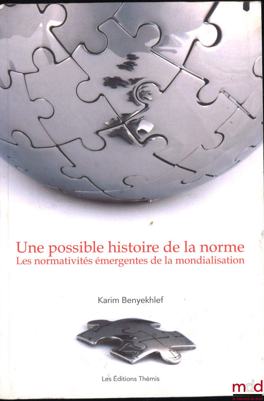 BENYEKHLEF (Karim) – A POSSIBLE HISTORY OF THE NORM, The emerging normativity of globalization