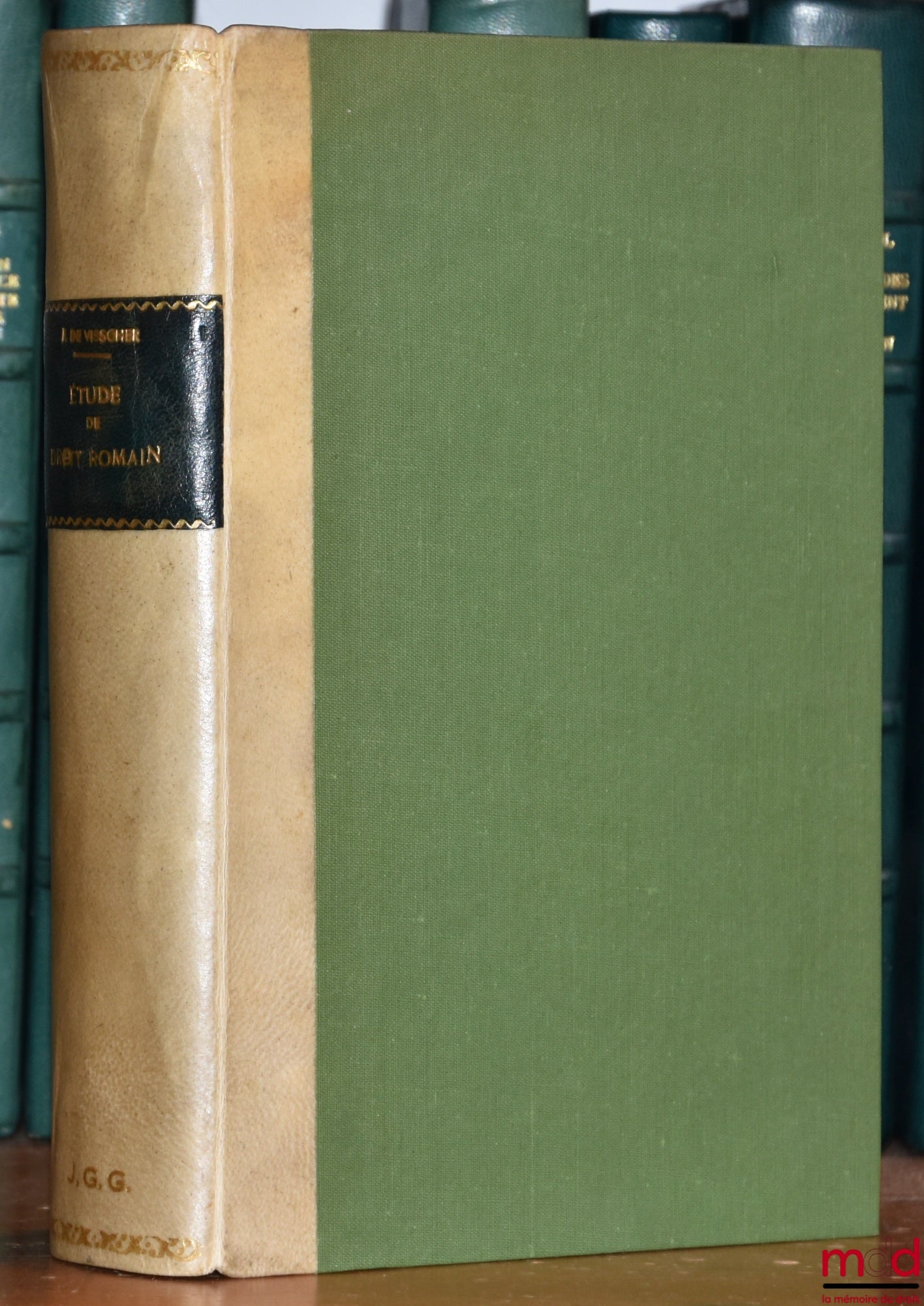 VISSCHER (Fernand de) – STUDY OF ROMAN LAW