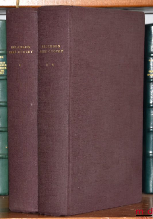 [Crozet Miscellany] – Miscellany presented to René Crozet on the occasion of his seventieth birthday, edited by Pierre Gallais and Yves-Jean Riou