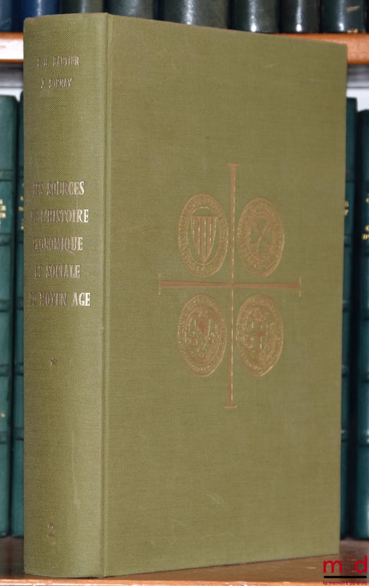 BAUTIER (Robert-Henri) et SORNAY (Janine) – LES SOURCES DE L’HISTOIRE ÉCONOMIQUE ET SOCIALE DU MOYEN ÂGE. Provence – Comtat venaissin  – Dauphiné – États de la Maison de Savoie. Vol. II [seul – mq. les vol. I et III] : Archives ecclésiastiques, communales
