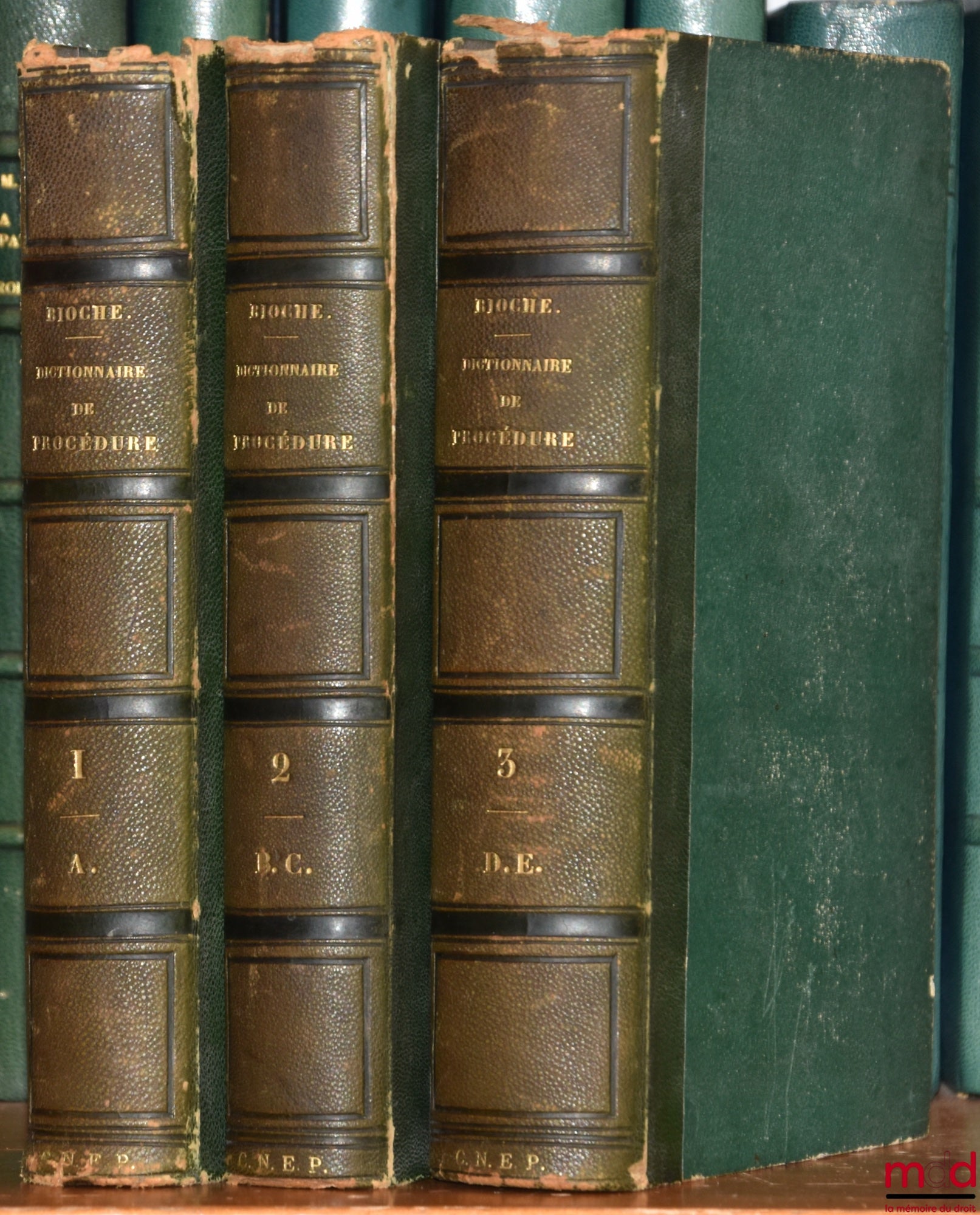 BIOCHE (Charles) – DICTIONARY OF CIVIL AND COMMERCIAL PROCEDURE, containing case law, the opinions of legal scholars, court practices, the stamp duty and registration of documents, their tariffs, their forms, 3rd ed. considerably enlarged, vol. I (A), t