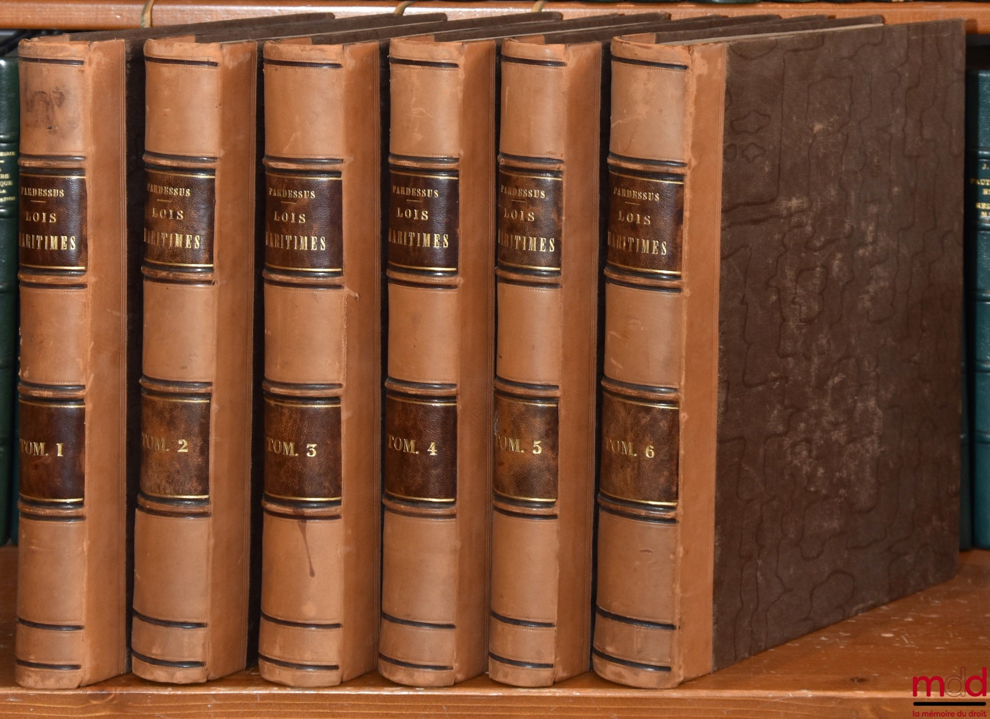 PARDESSUS (Jean-Marie) – COLLECTION OF MARITIME LAWS, Prior to the 18th century, dedicated to the king, vol. I to VI [complete]