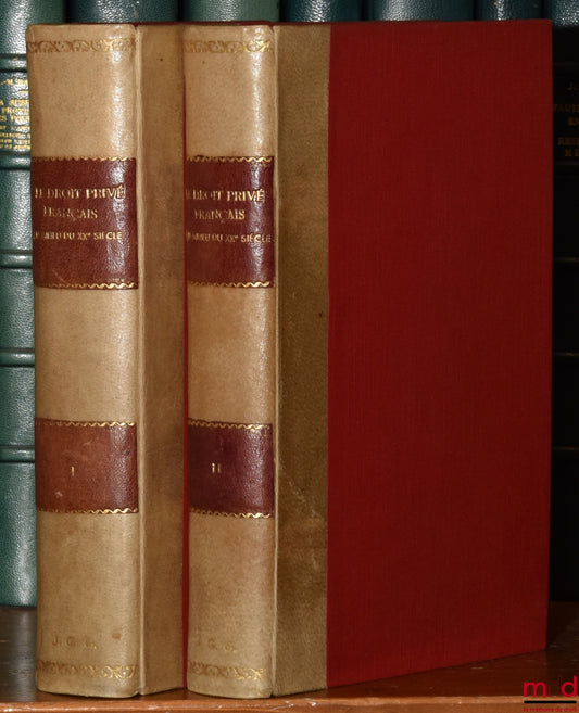 [Ripert Miscellany] – FRENCH PRIVATE LAW IN THE MID-20TH CENTURY, STUDIES OFFERED TO GEORGES RIPERT: Vol. I: General Studies - Family Law; Vol. II: Property - Contracts and Obligations - Economic Life