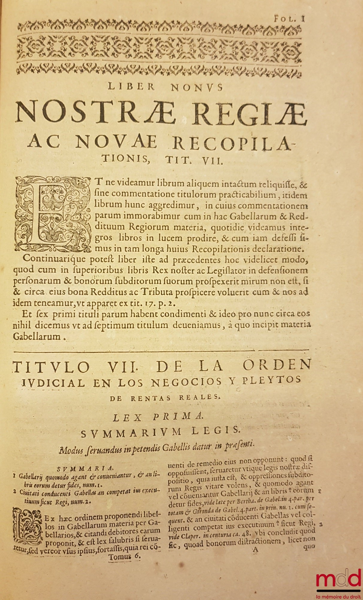AZEVEDO (Alphonso de) – COMMENTARIORUM IURIS CIVILIS IN HISPANIAE REGIAS CONSTITUTIONES. TOMI SEX. QUORUM HIC PRIMUS TRES PRIORES Nouæ Recopilationis libros complectitur. AUTHOR DOCTORE ALPHONSO DE AZEVEDO, I. C. PLACEN tiæg ciuitatis in Hispaniarum Regn