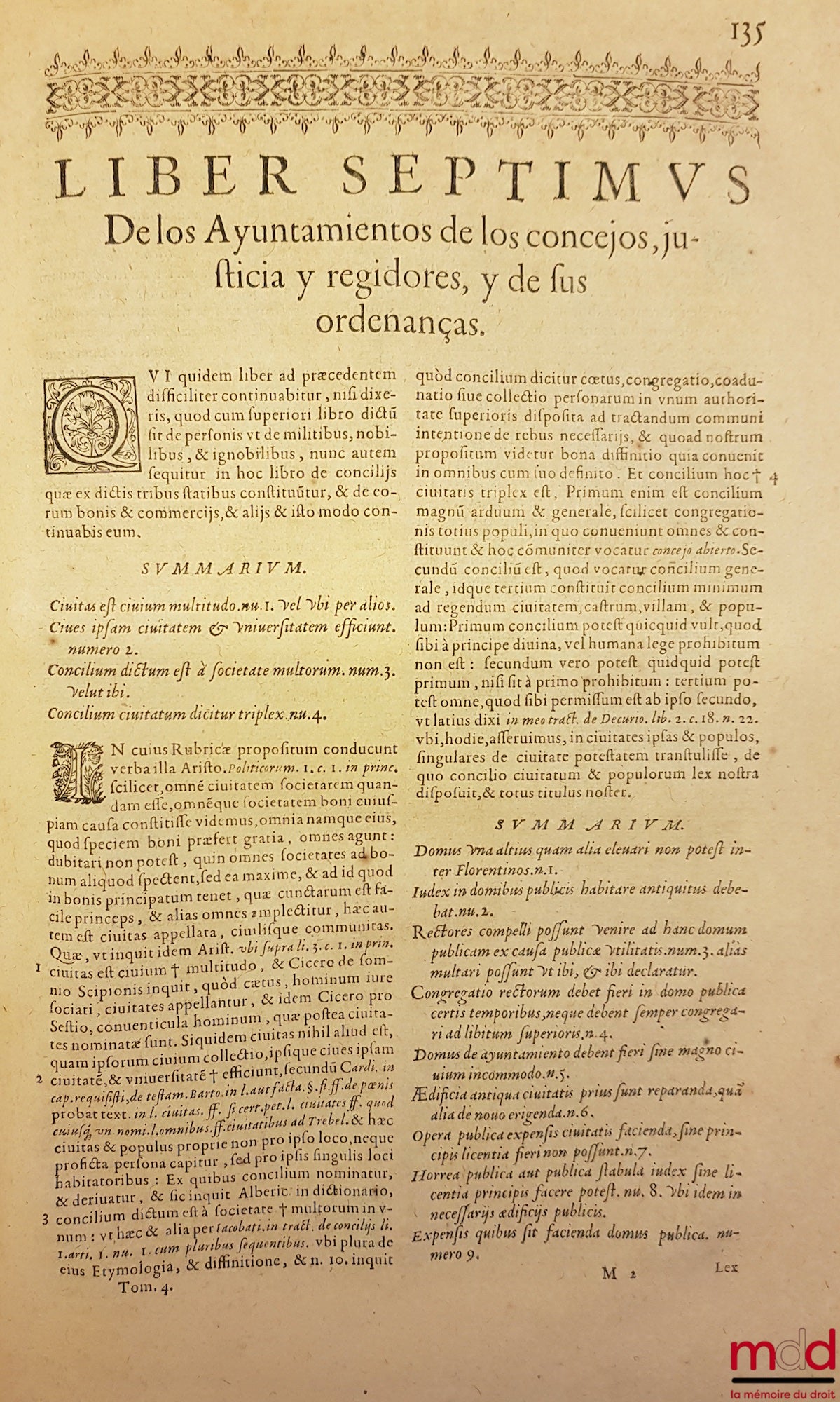 AZEVEDO (Alphonso de) – COMMENTARIORUM IURIS CIVILIS IN HISPANIAE REGIAS CONSTITUTIONES. TOMI SEX. QUORUM HIC PRIMUS TRES PRIORES Nouæ Recopilationis libros complectitur. AUTHOR DOCTORE ALPHONSO DE AZEVEDO, I. C. PLACEN tiæg ciuitatis in Hispaniarum Regn